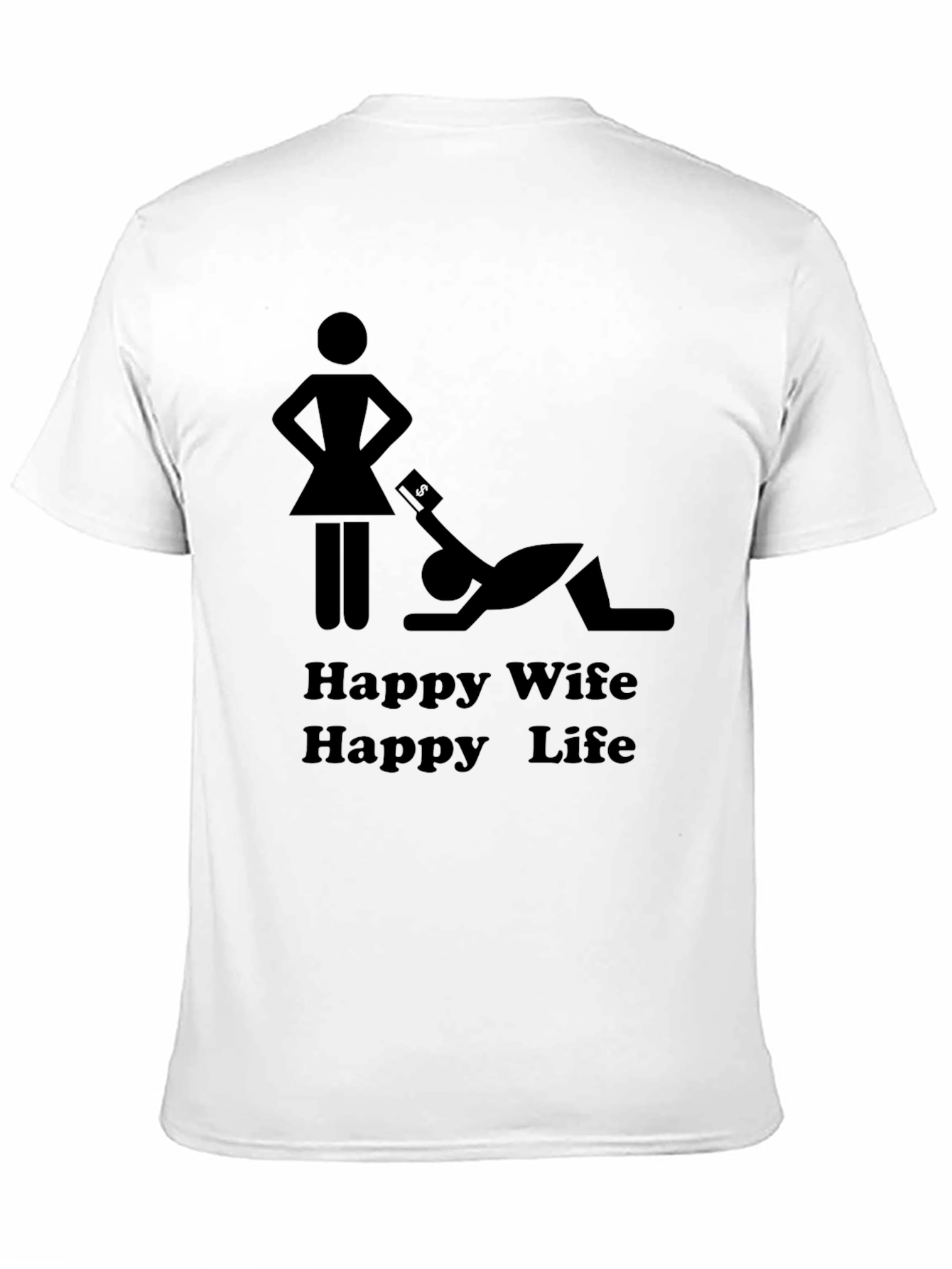 Black Happy Wife Happy Life Graphic Tee view 11