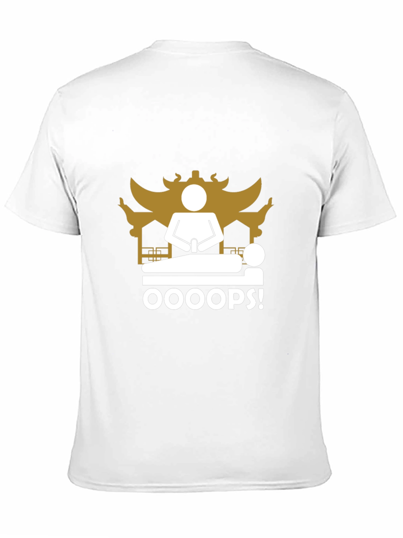 Black Oops! Funny Black T-Shirt - Unique Graphic Tee view 11