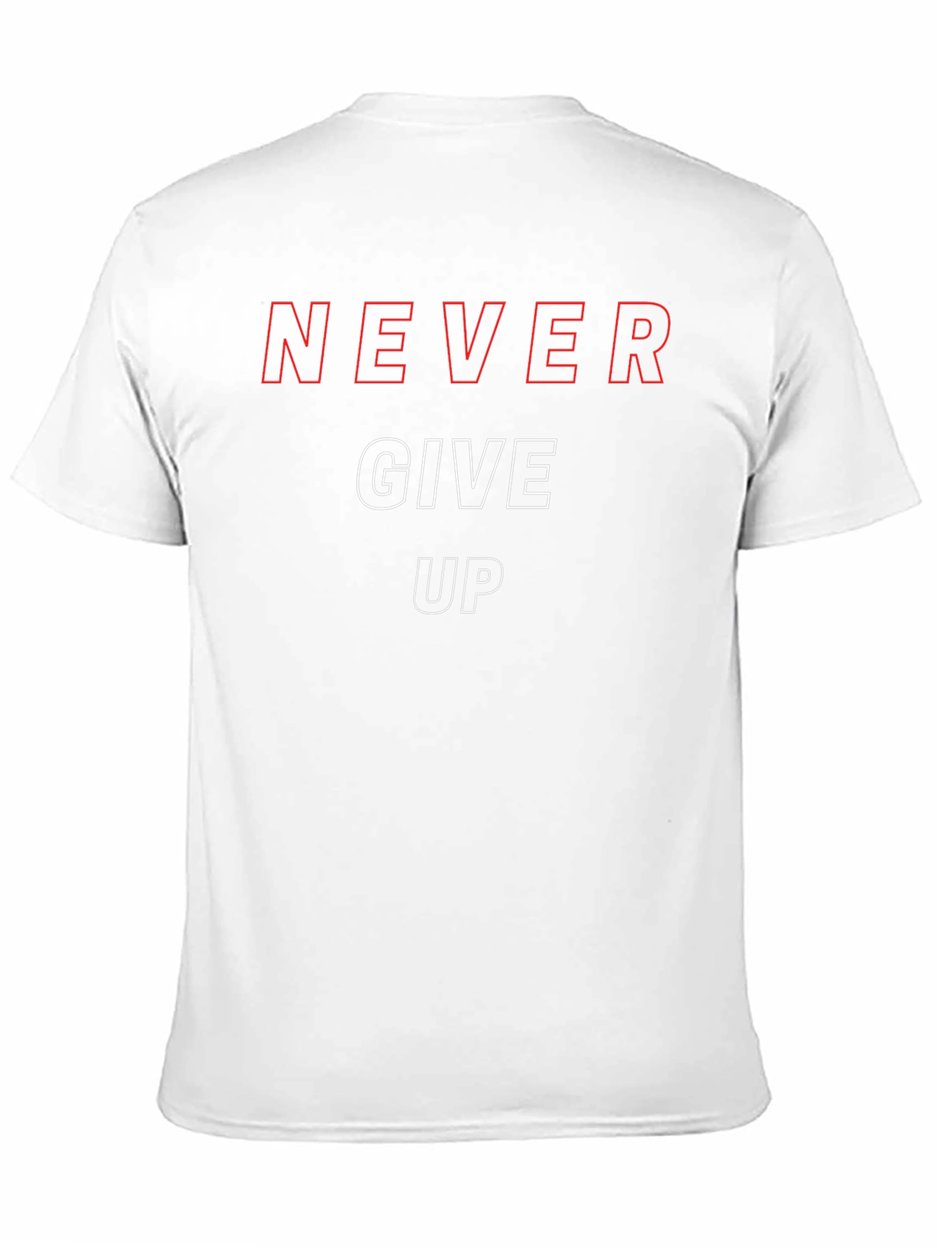 Black Never Give Up Graphic Tee - Motivational Design view 11