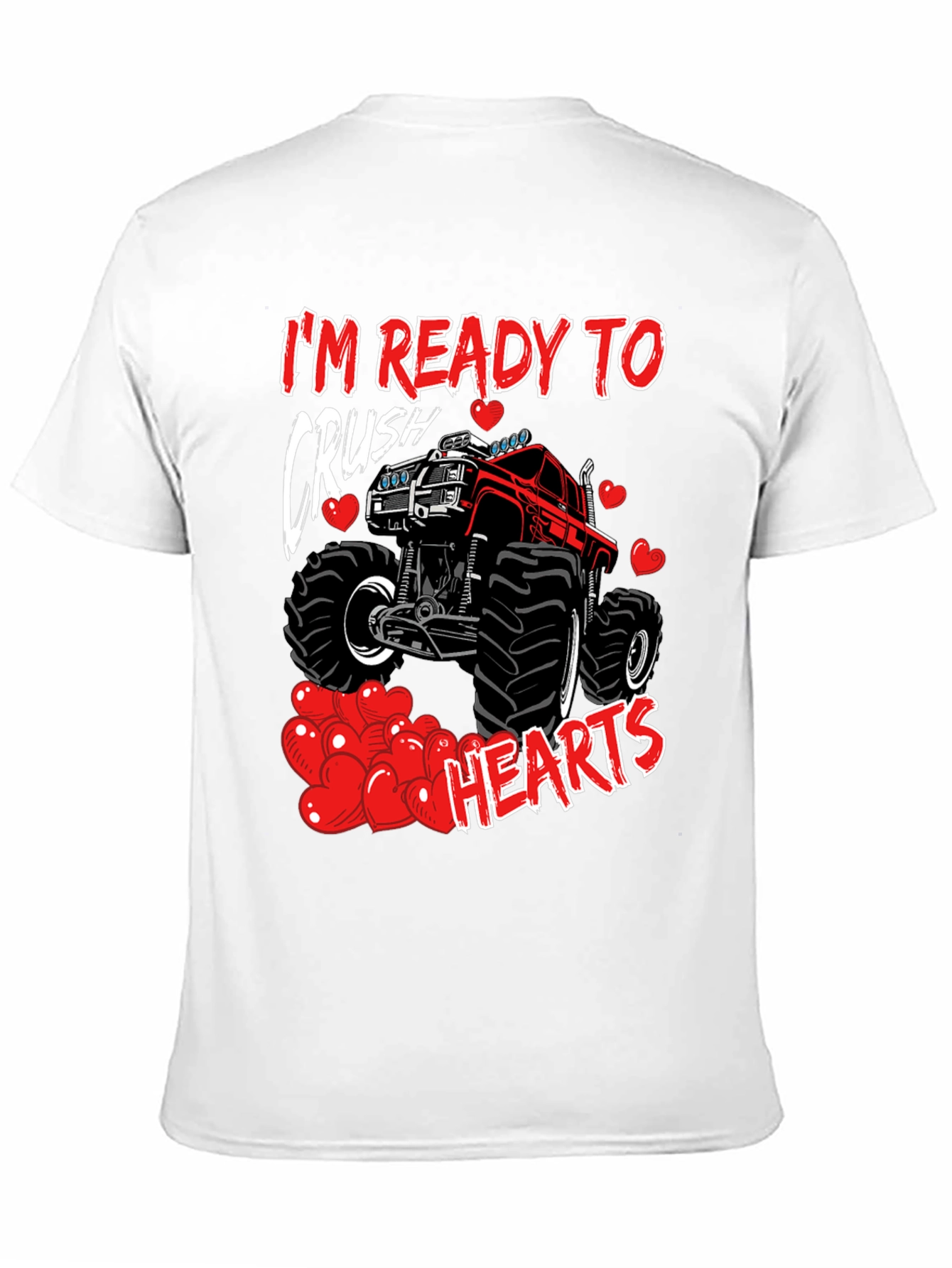 Black Crush Hearts Monster Truck Graphic Tee view 11