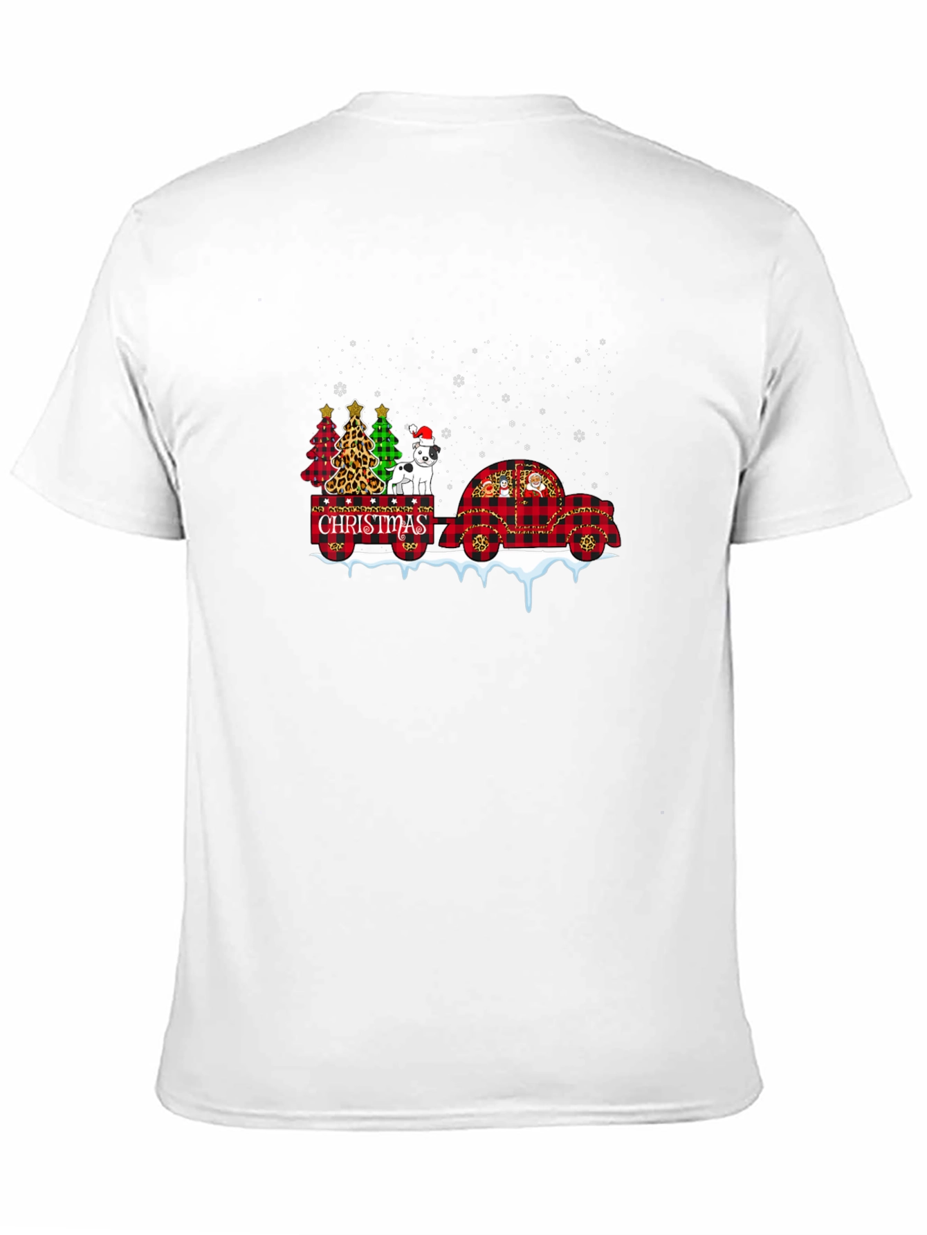 Black Festive Christmas Dog Graphic Tee view 11