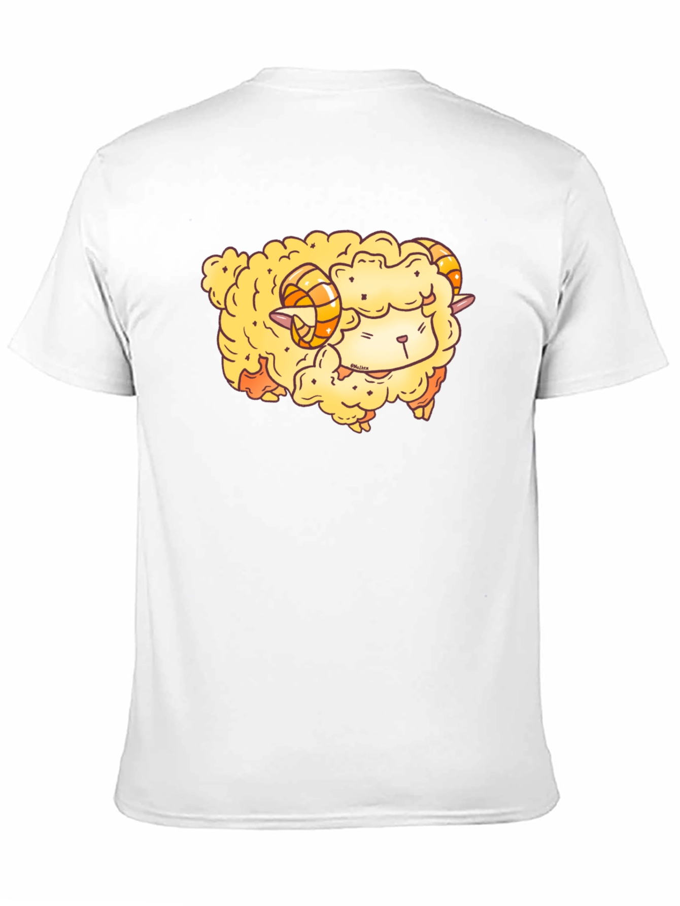 Black Cute Cartoon Sheep Graphic T-Shirt view 11