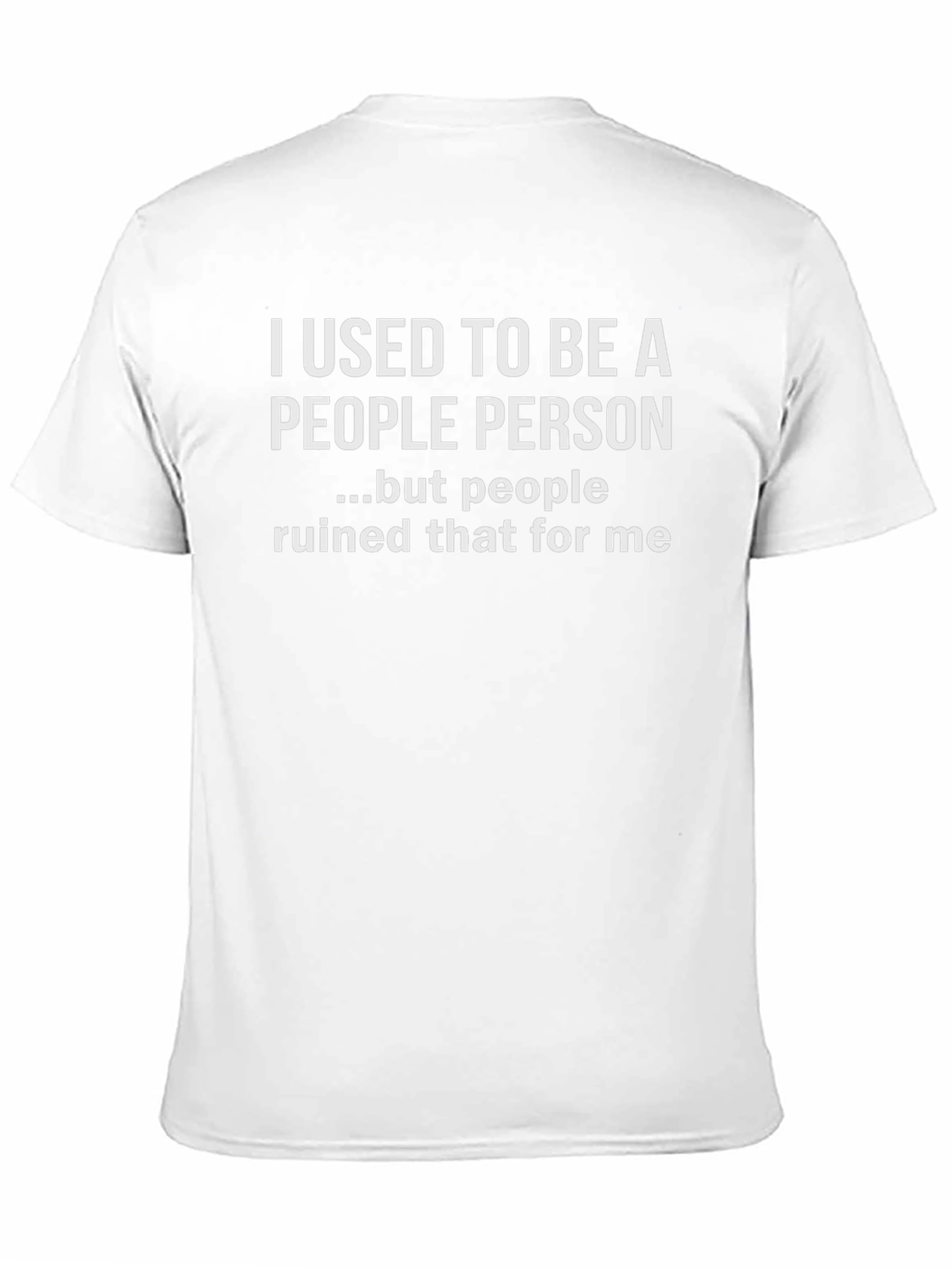 Black Funny Graphic Tee - People Person Humor T-Shirt view 11