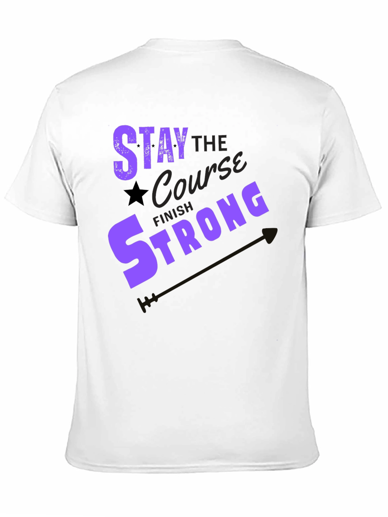 Black Stay the Course Graphic Tee - Motivation T-Shirt view 11