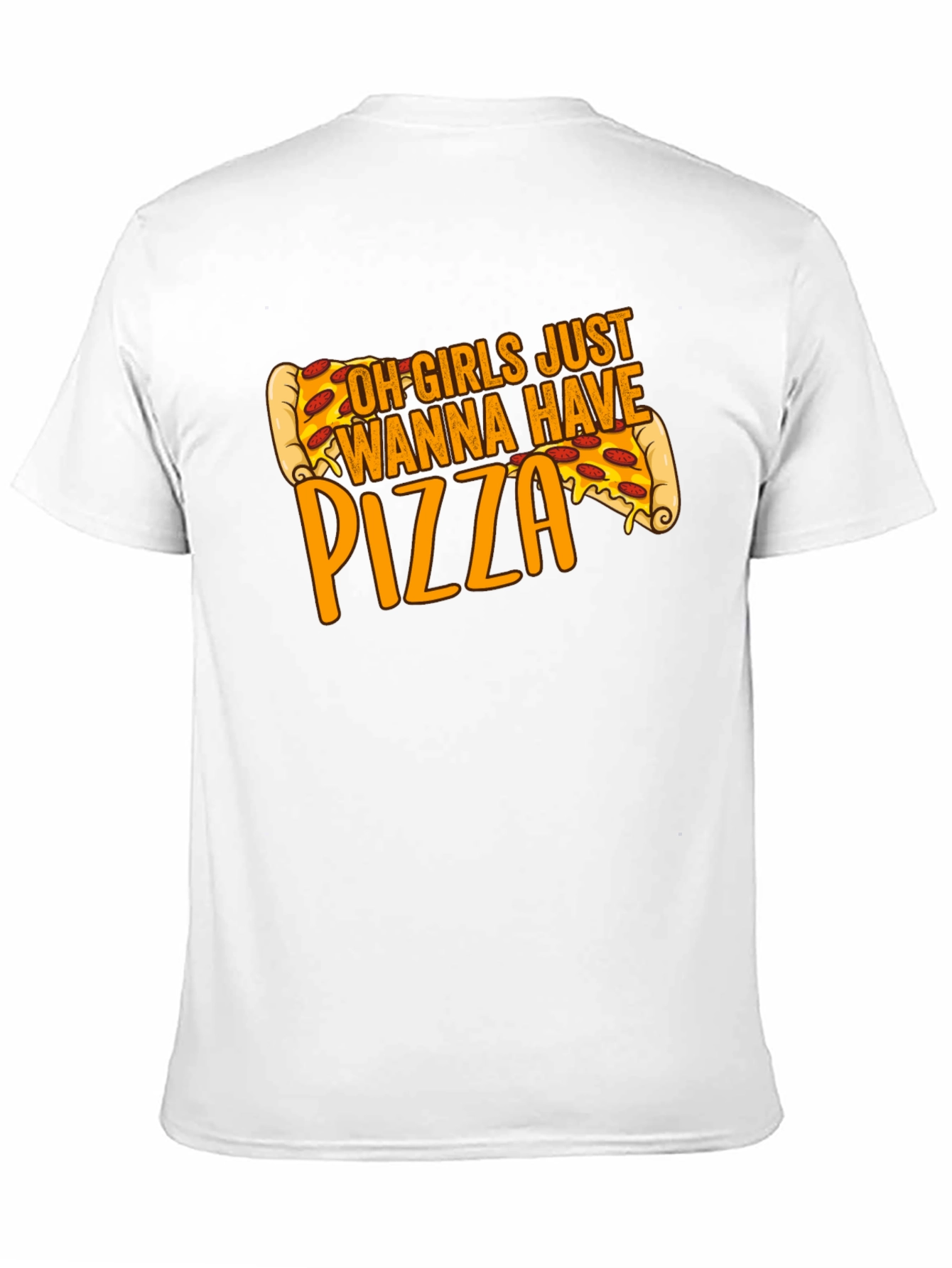 Black Pizza Lover T-Shirt - Girls Just Wanna Have Pizza Graphic Tee view 11