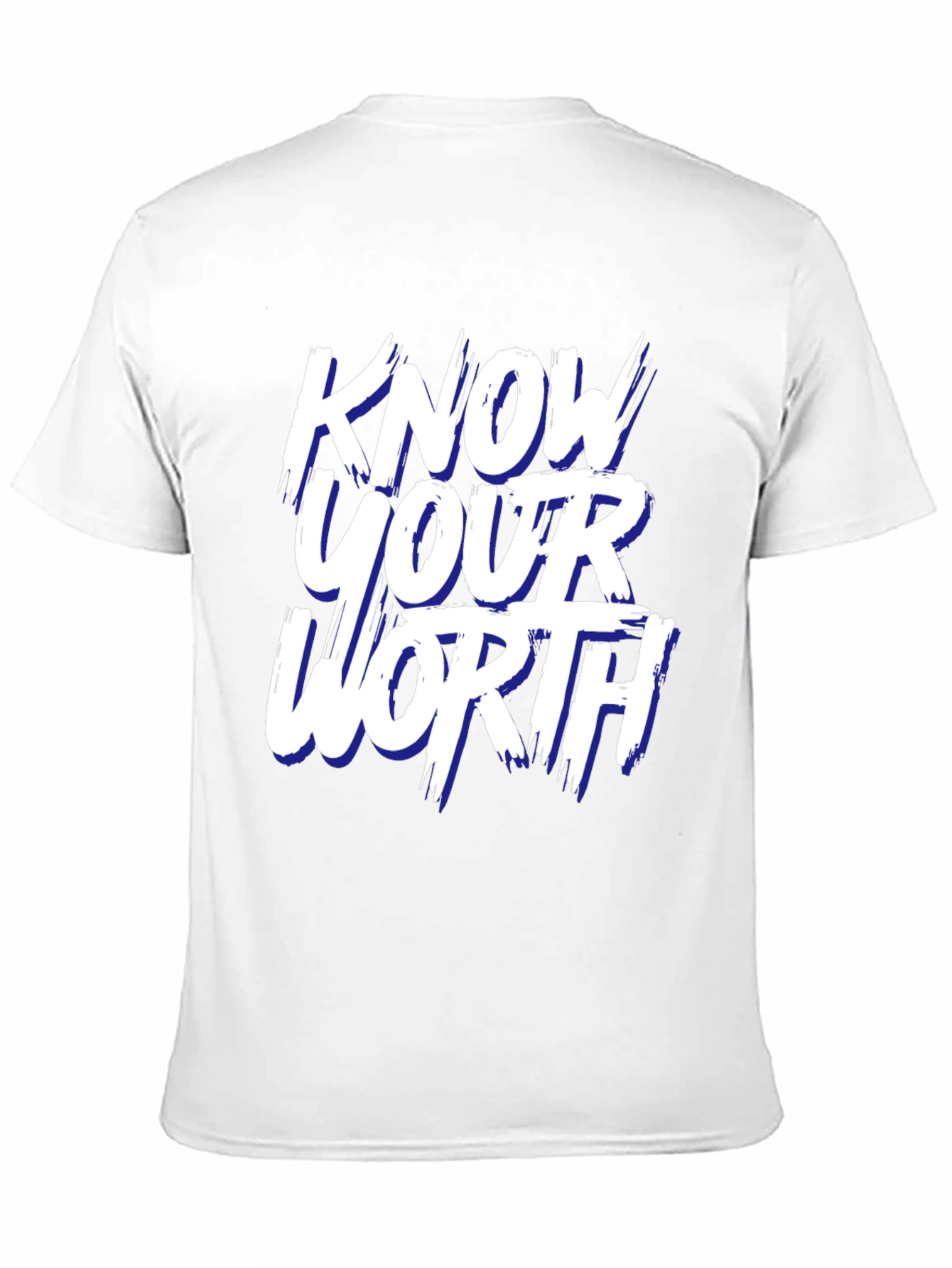 Black Know Your Worth Graphic Tee - Black Cotton Blend view 11