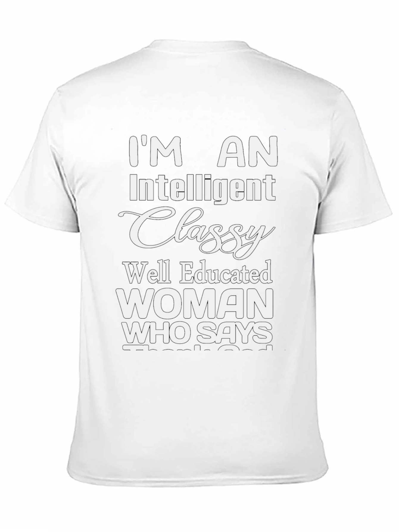 Black Intelligent Classy Woman Graphic Tee view 11