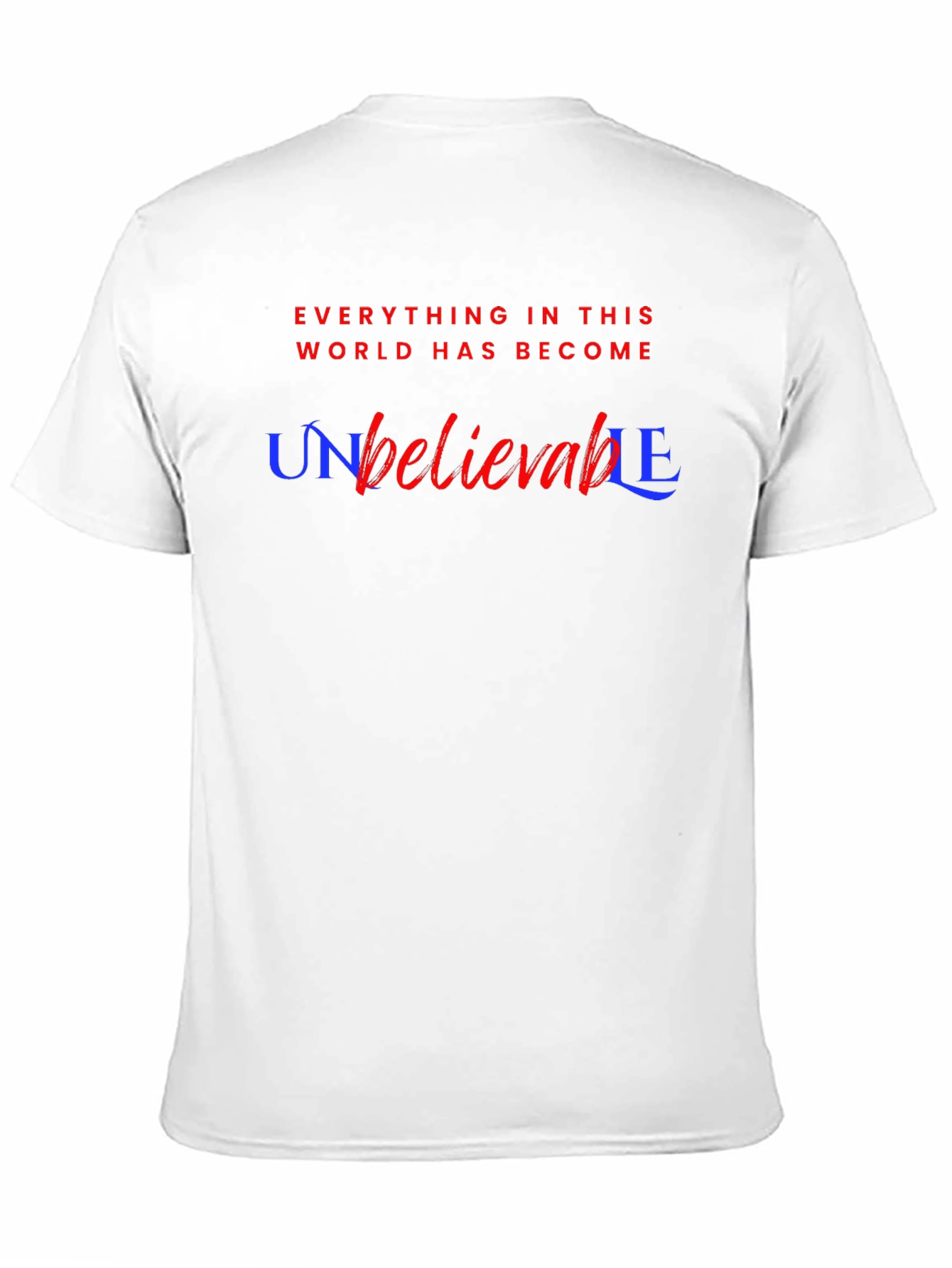 Black Unbelievable Graphic Tee - Stylish Cotton Blend T-Shirt view 11