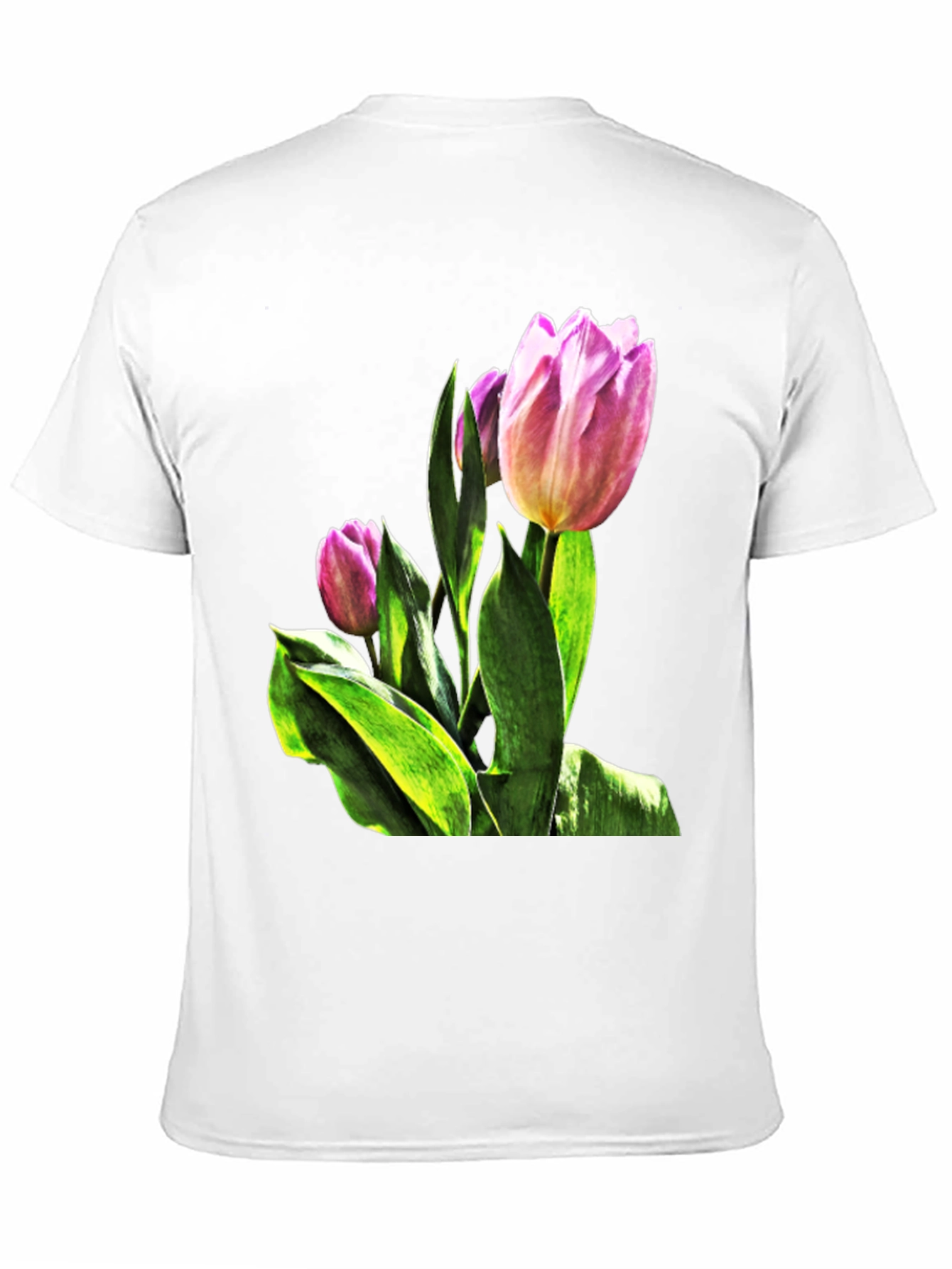 Black Tulip Flower Graphic T-Shirt - Stylish Floral Tee view 11