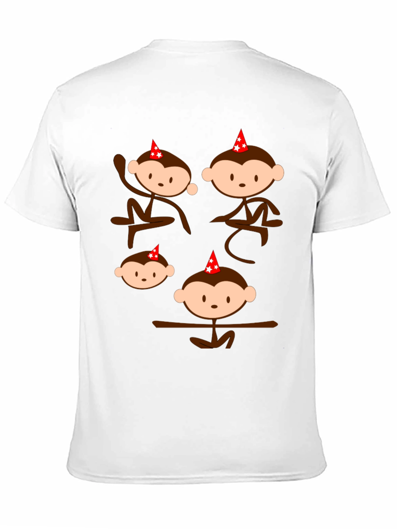 Black Monkey Birthday Party T-Shirt view 11