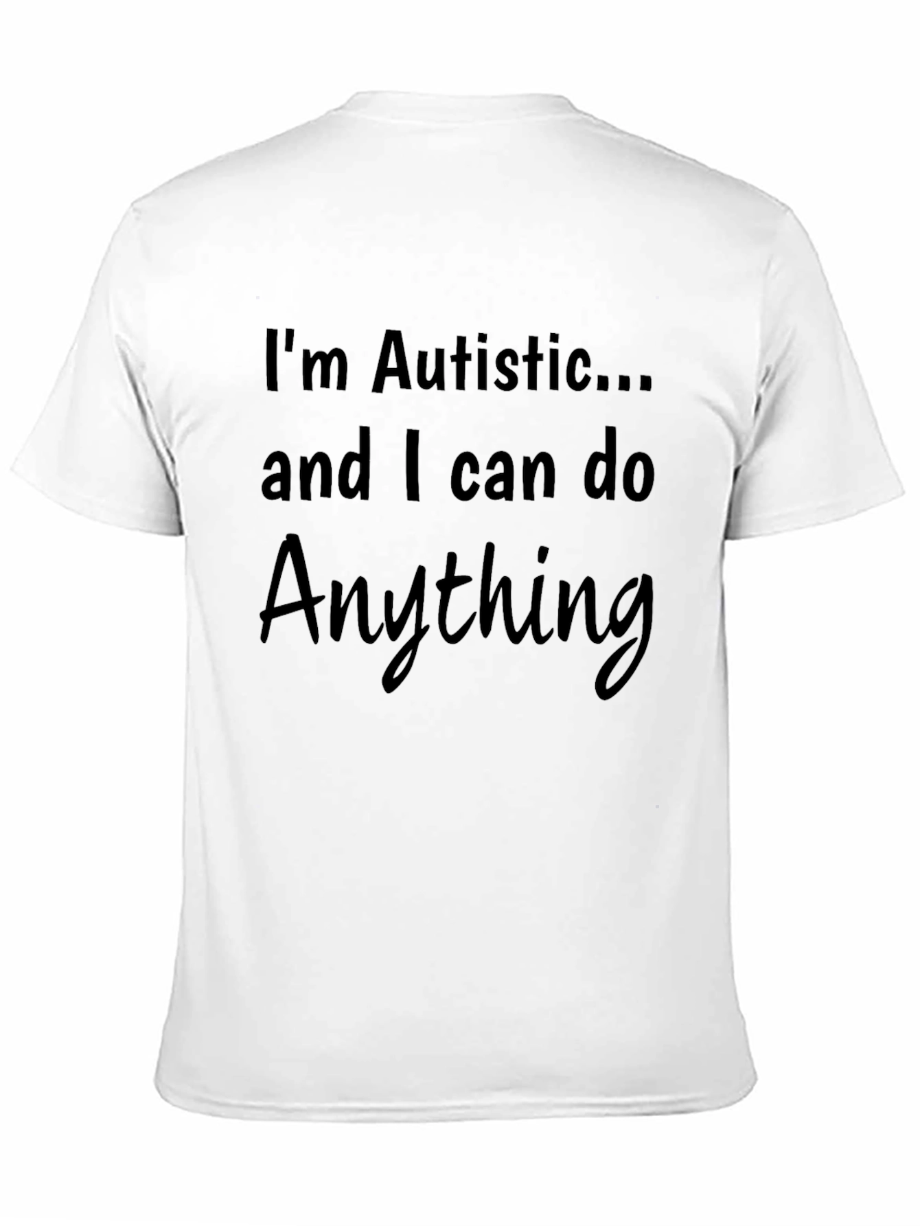 Autistic & Able T-Shirt - Black Cotton Graphic Tee - 11