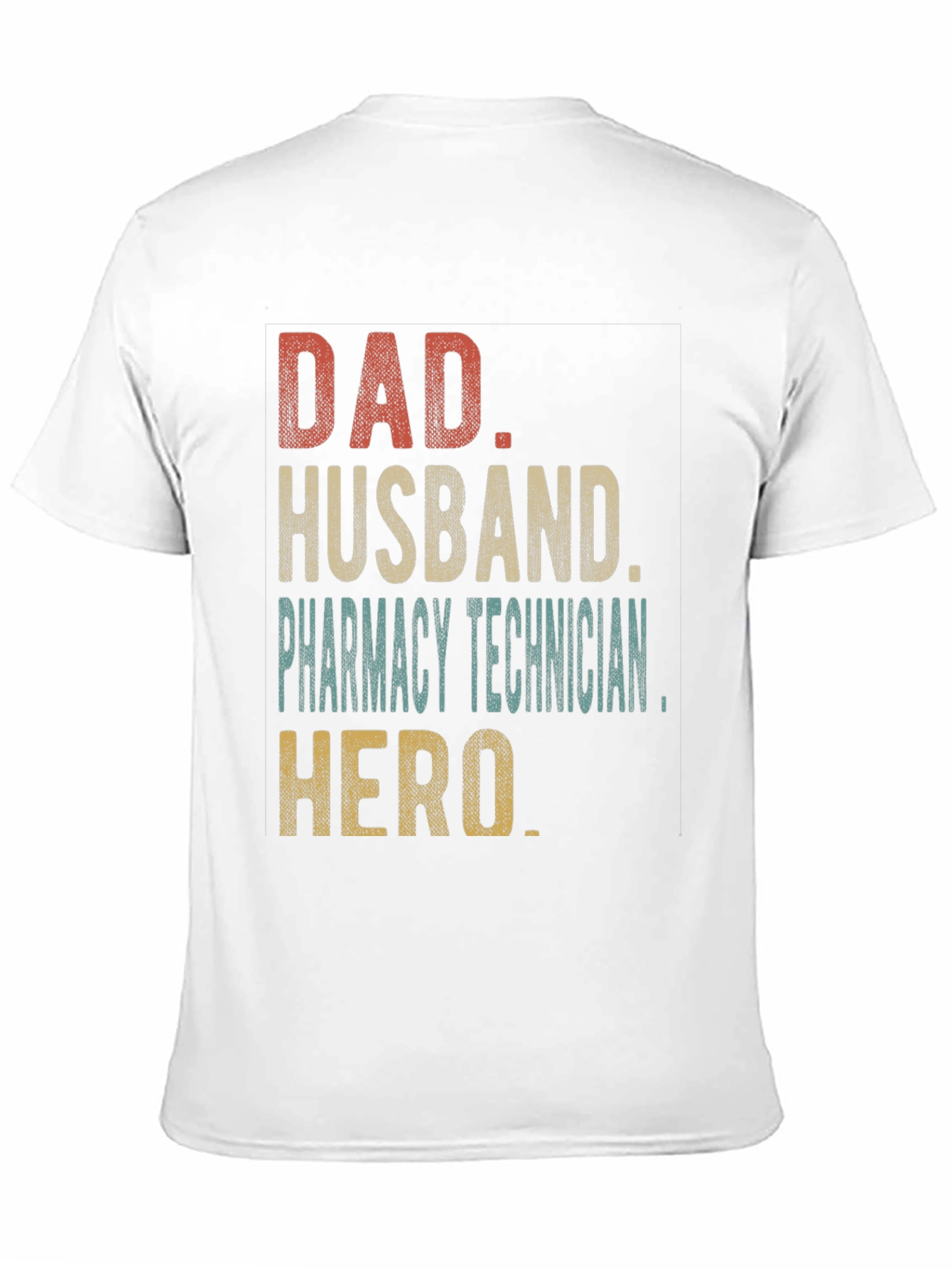 Black Dad Husband Pharmacy Technician Hero T-Shirt view 11
