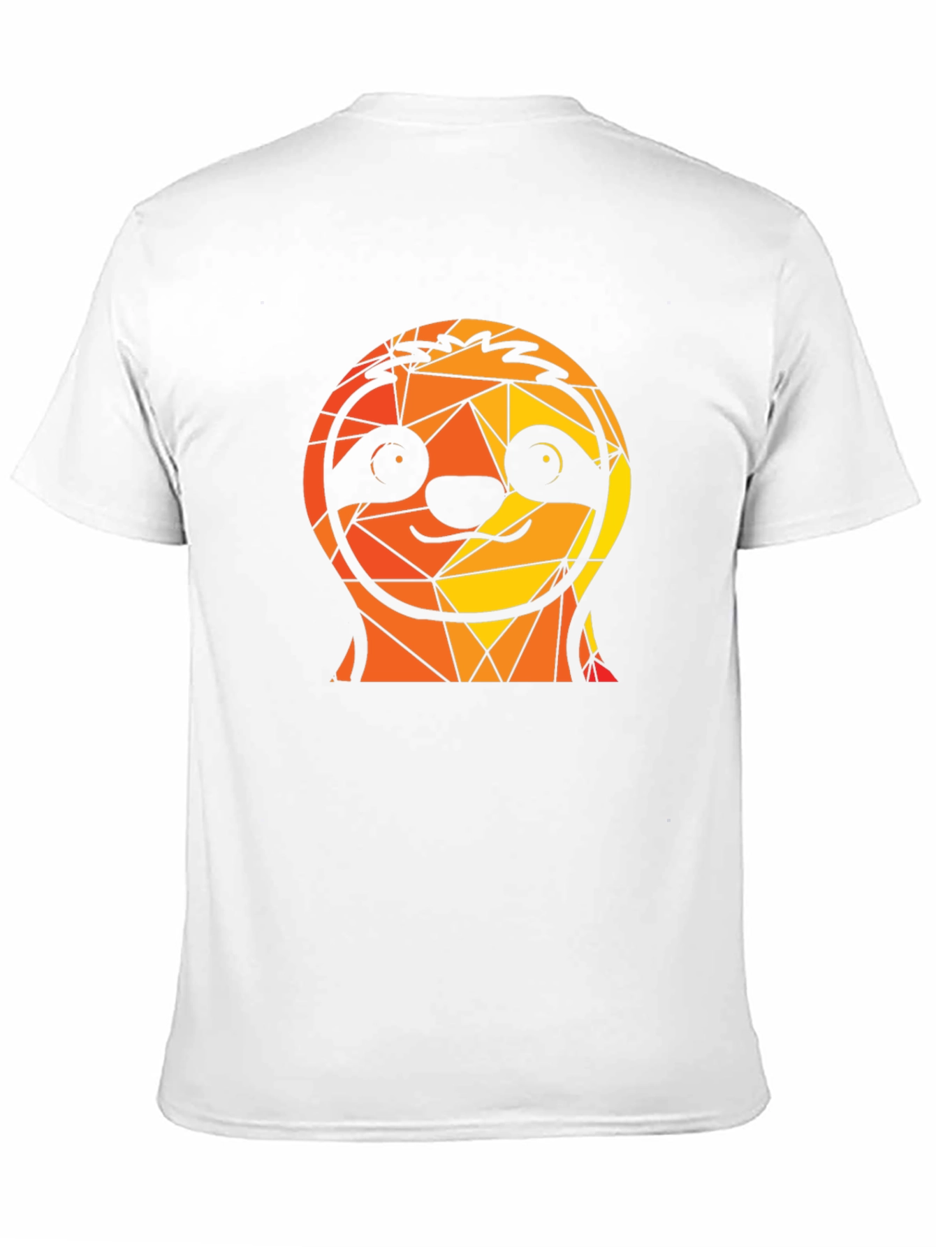 Black Geometric Sloth Graphic Black T-Shirt view 11