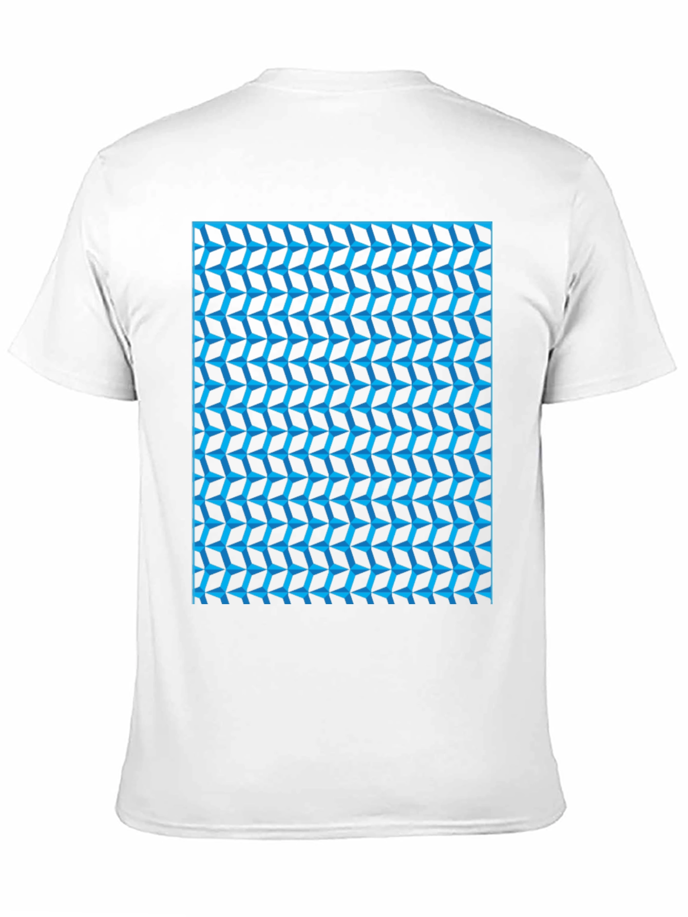 Black Abstract Geometric Print Black T-Shirt view 11