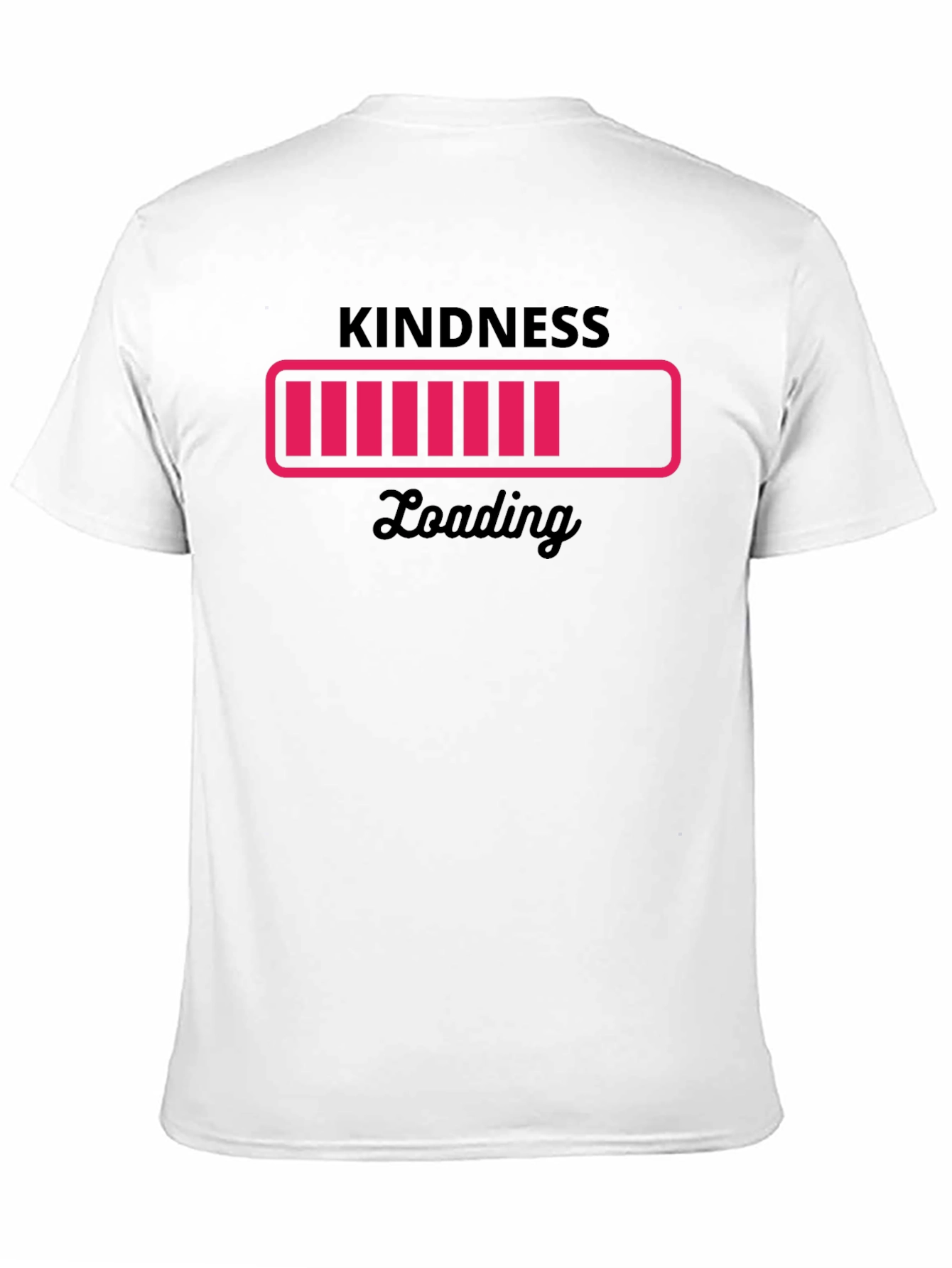 Black Kindness Loading Black Graphic Tee - Trendy Unisex T-Shirt view 11