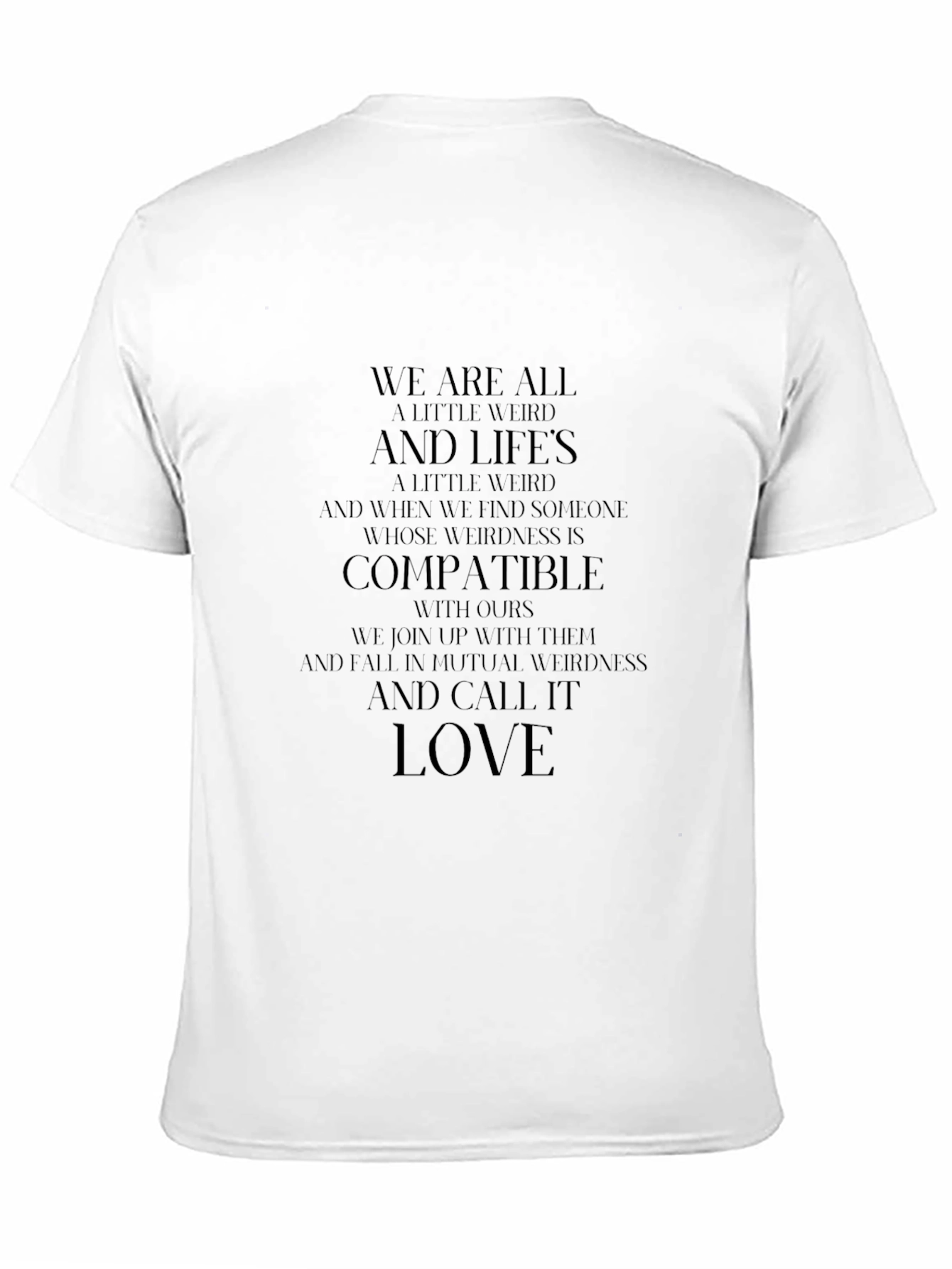 Black Weirdness Compatible T-Shirt - Unisex Black Tee view 11