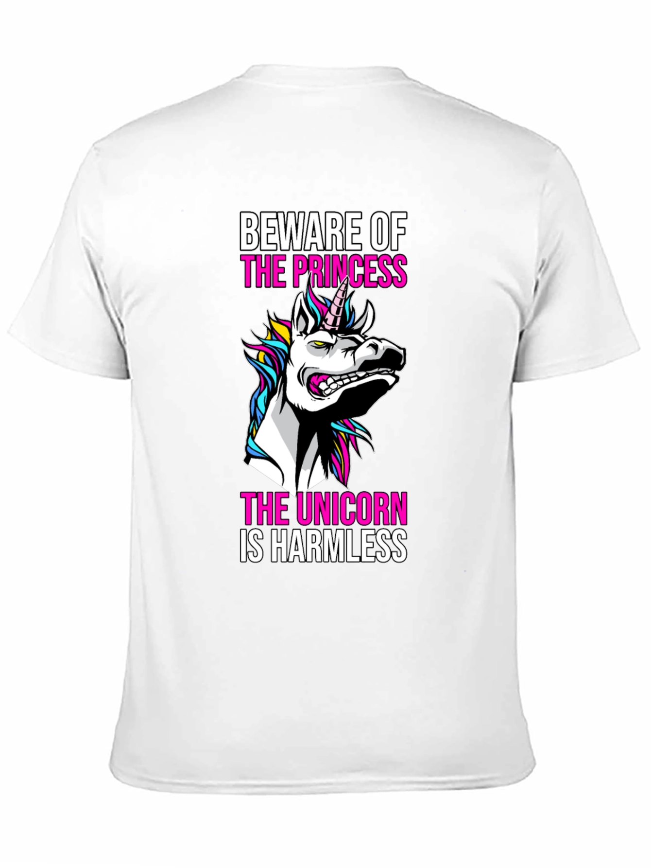 Black Beware the Princess, Unicorn T-Shirt view 11