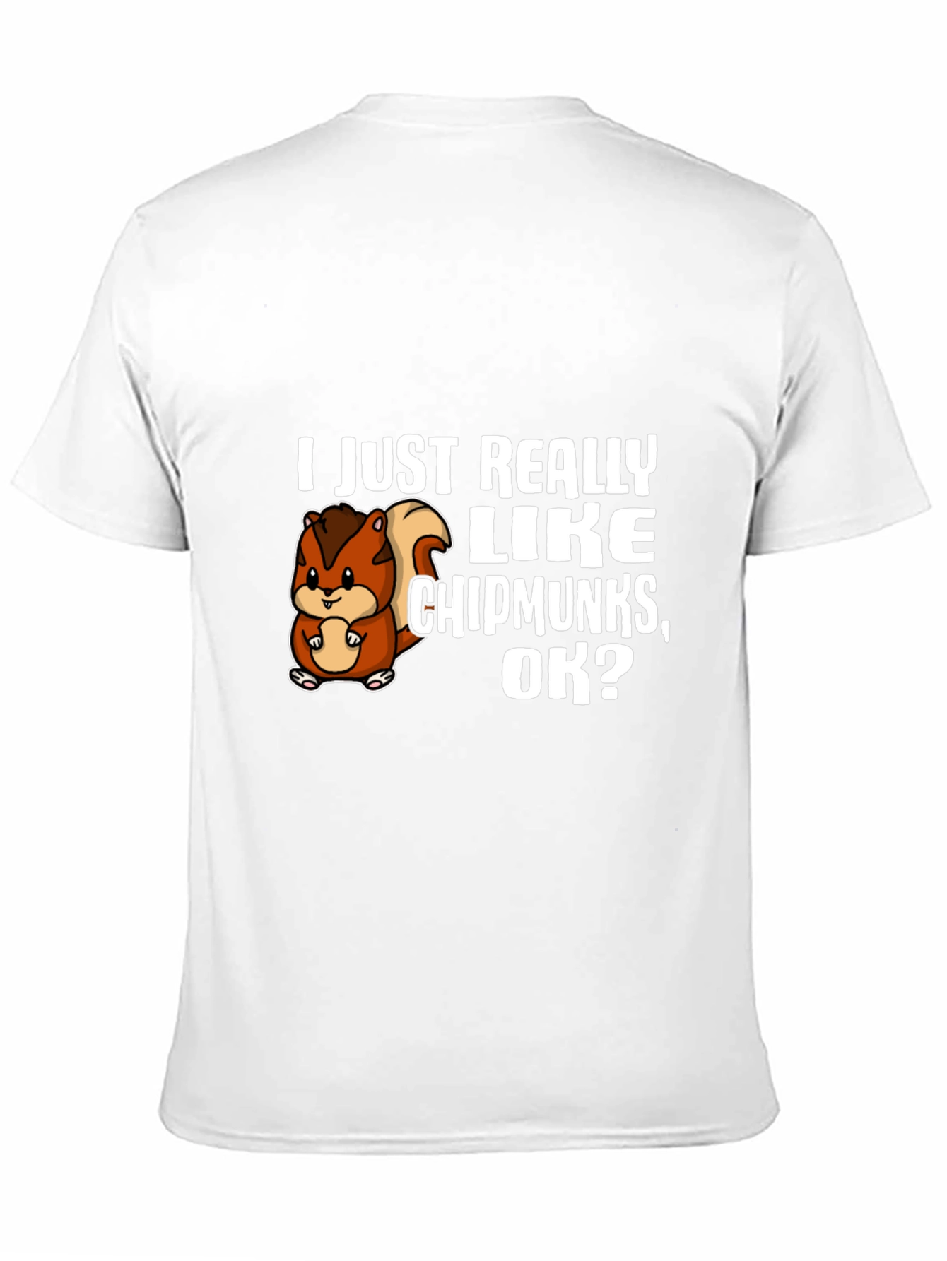 Black I Just Really Like Chipmunks, OK? T-Shirt view 11