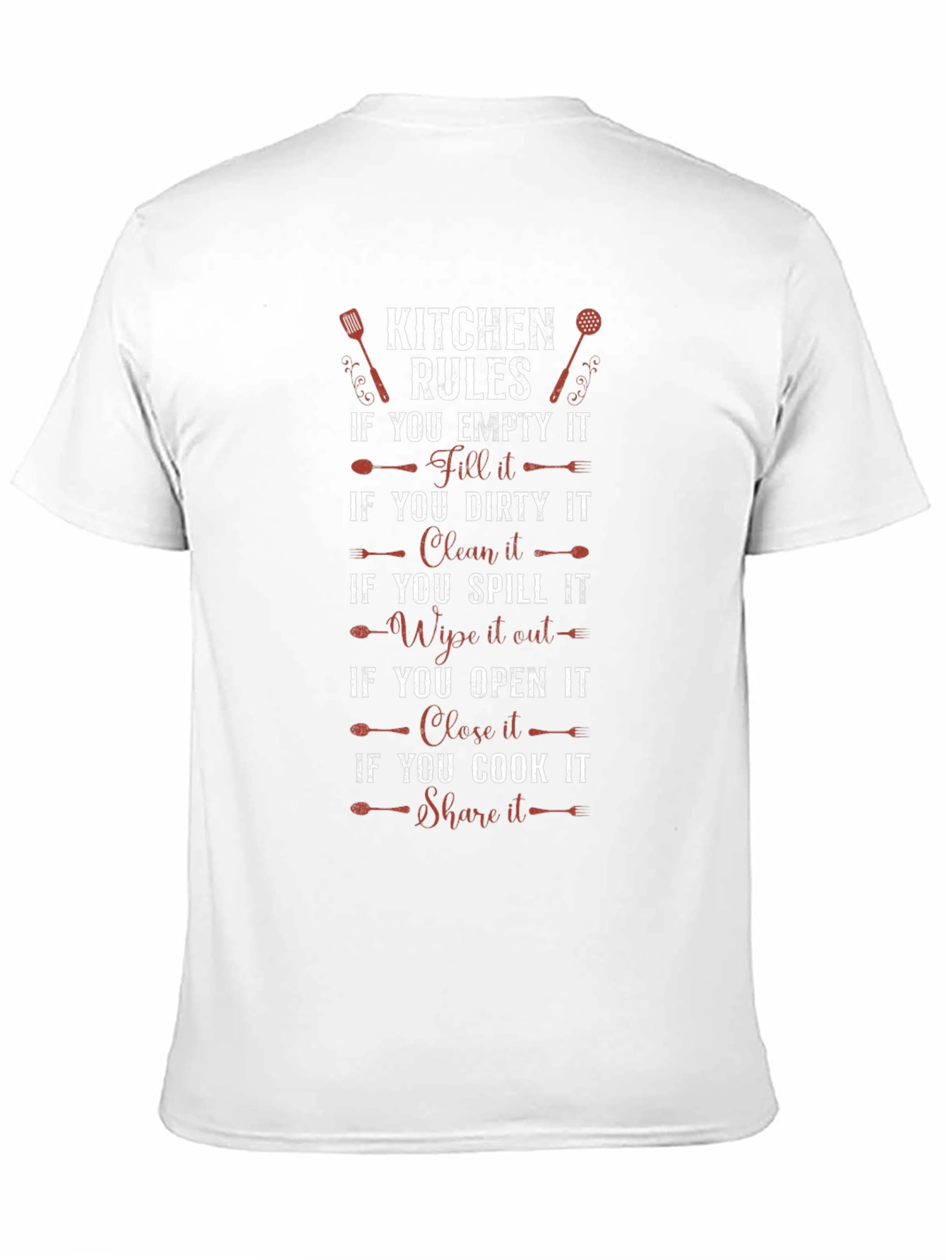 Black Kitchen Rules Graphic T-Shirt view 11