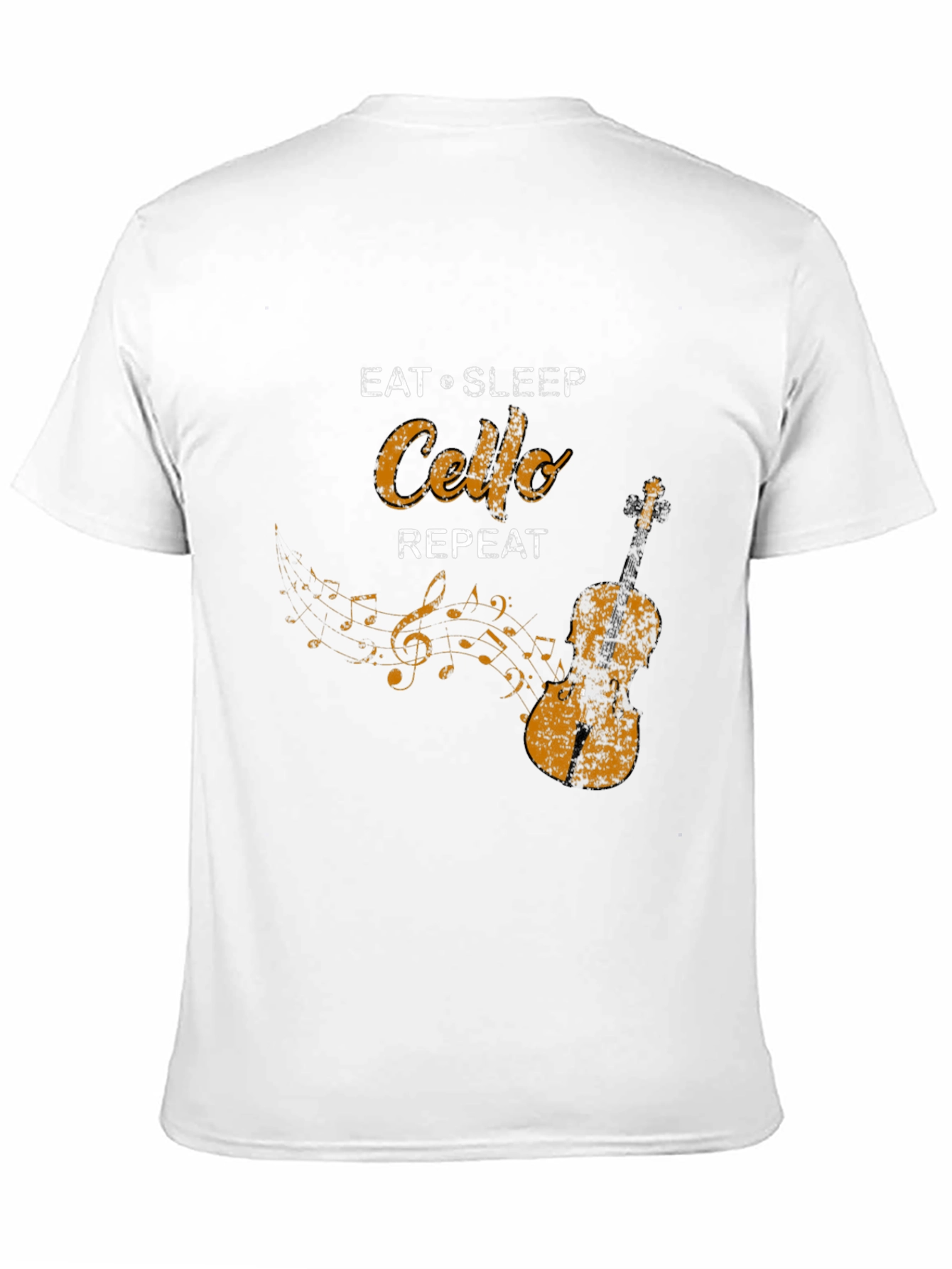 Black Eat Sleep Cello Repeat Black T-Shirt view 11