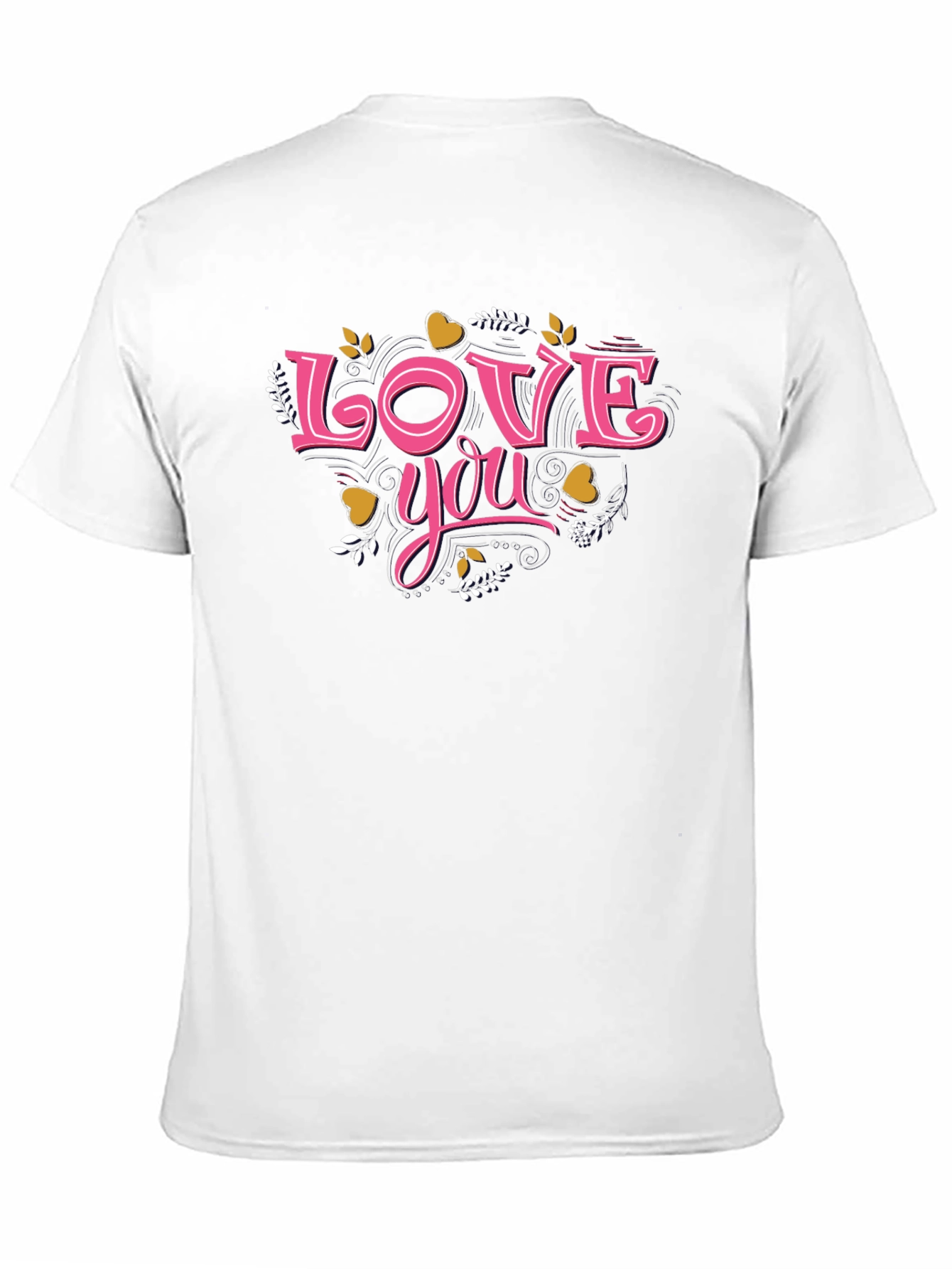 Black Love You Valentine's Day Black Graphic T-Shirt view 11