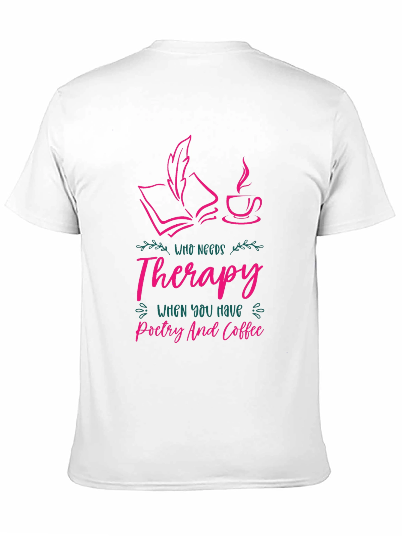 Black Poetry & Coffee Therapy T-Shirt - Book Lover Tee view 11