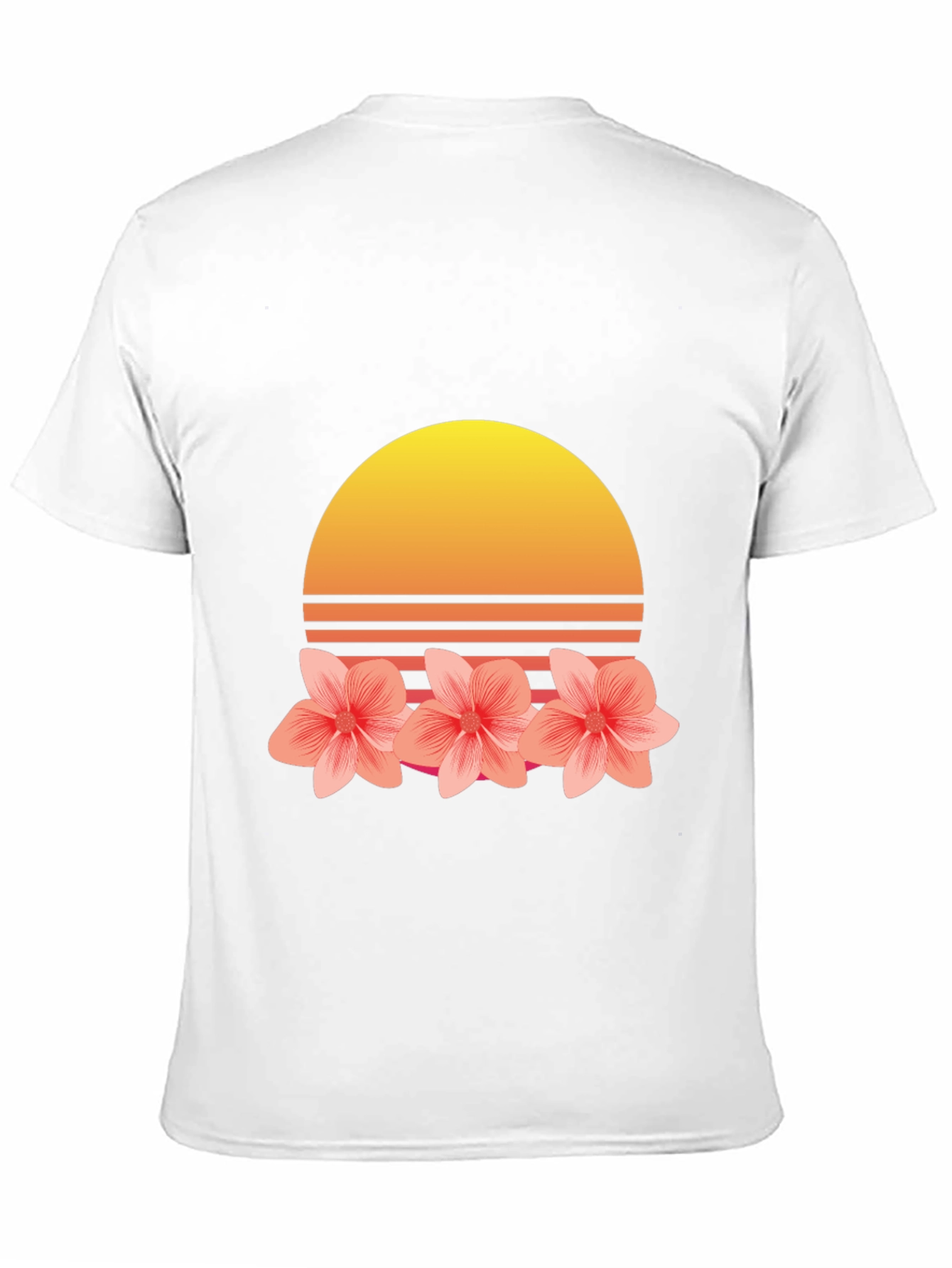 Black Retro Sunset Floral T-Shirt view 11