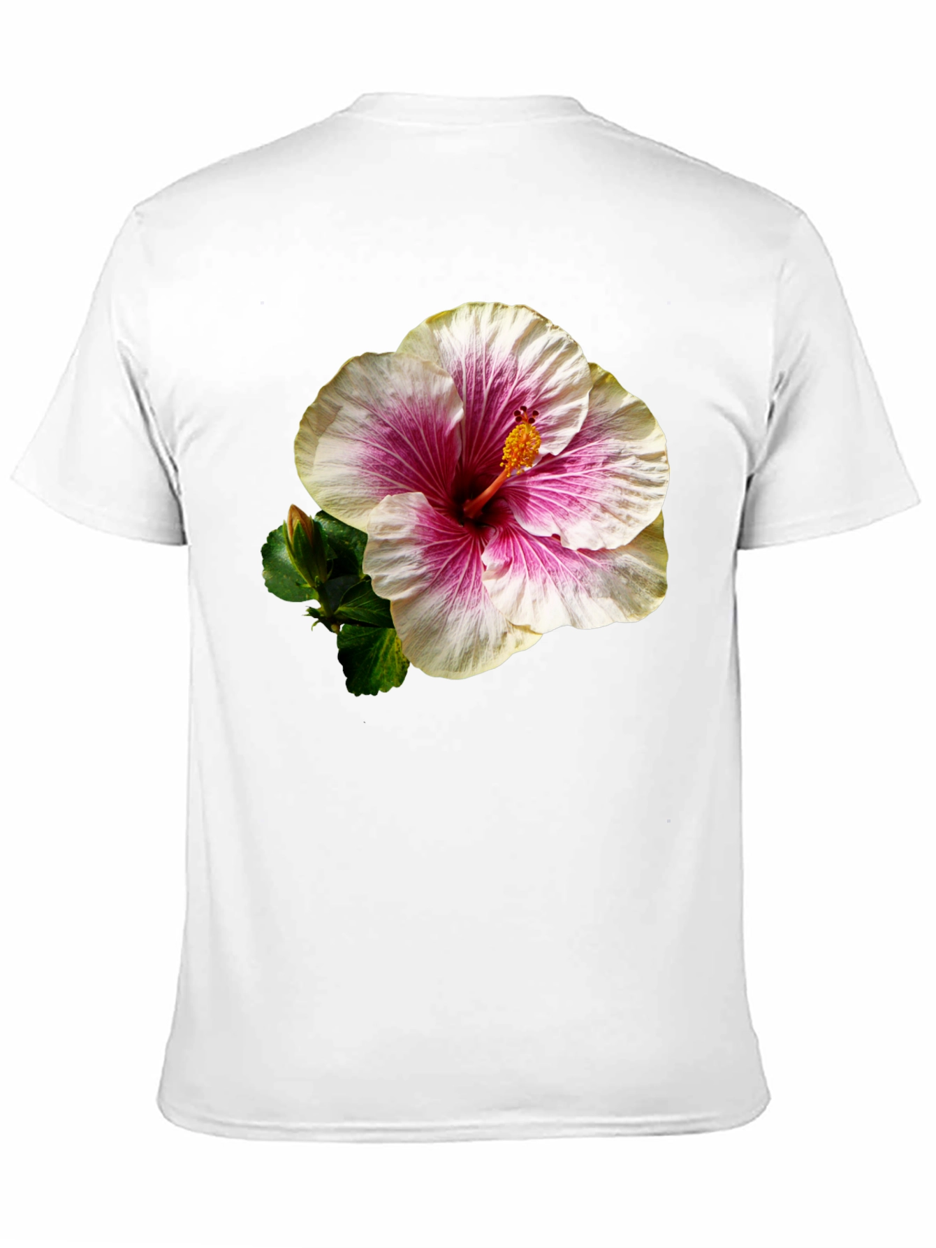 Black Hibiscus Flower Black T-Shirt view 11
