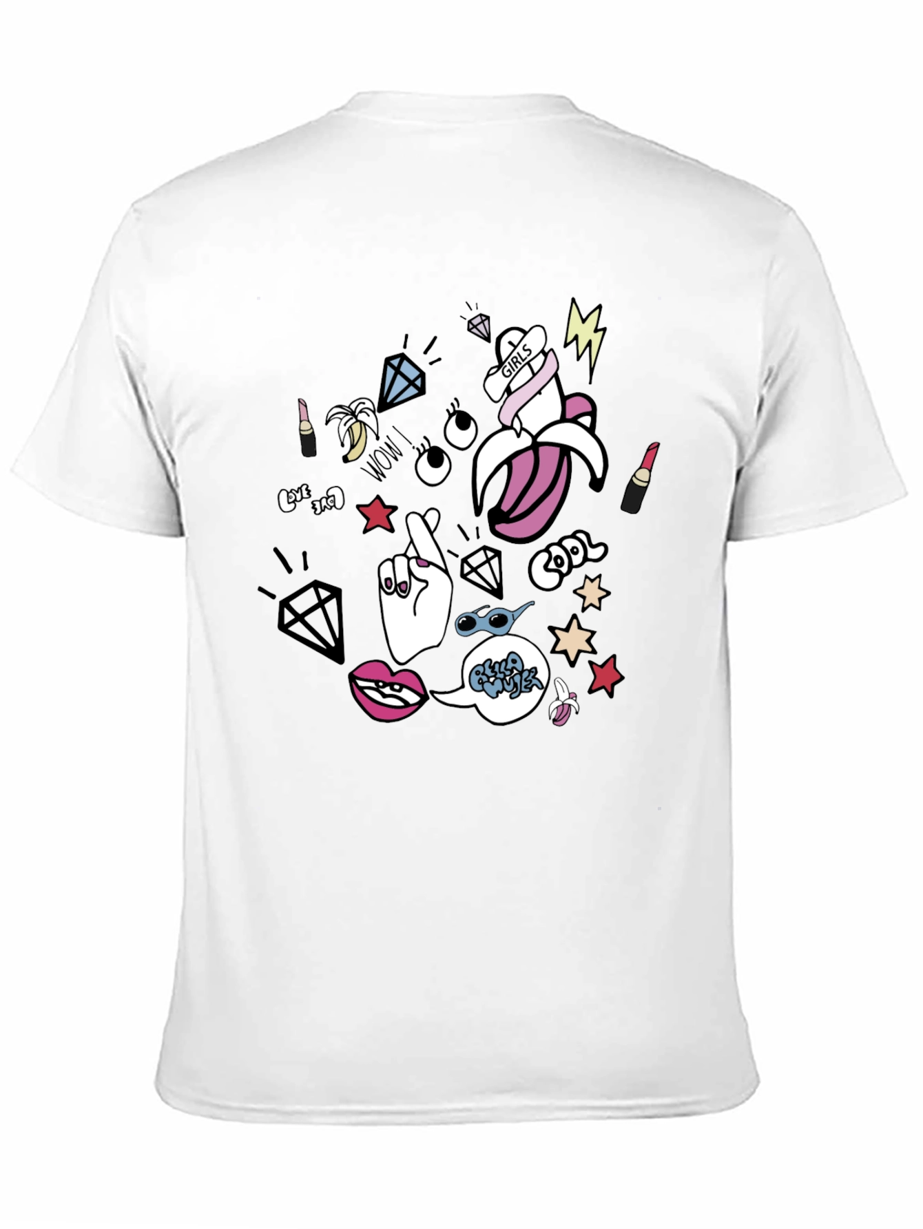 Black Funky Graphic Print T-Shirt view 11