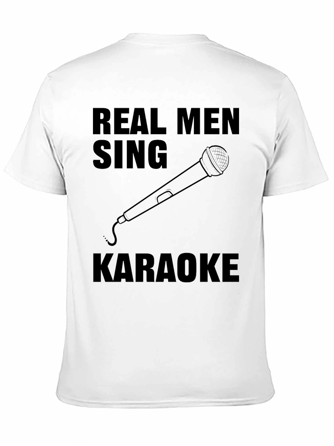 Black Real Men Sing Karaoke Graphic Tee - Black view 11