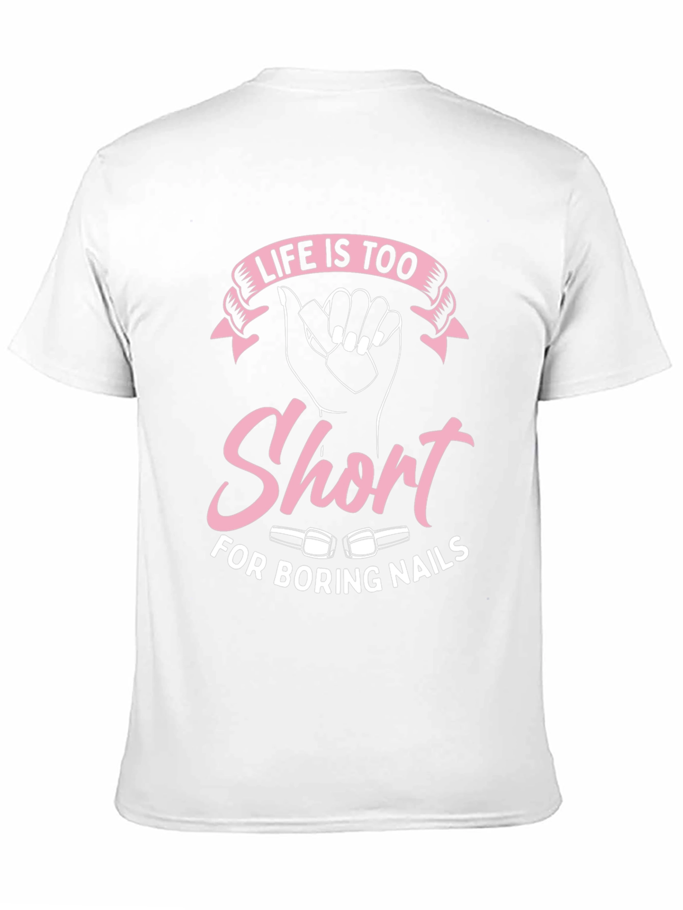Black Life Is Too Short For Boring Nails Graphic Tee view 11