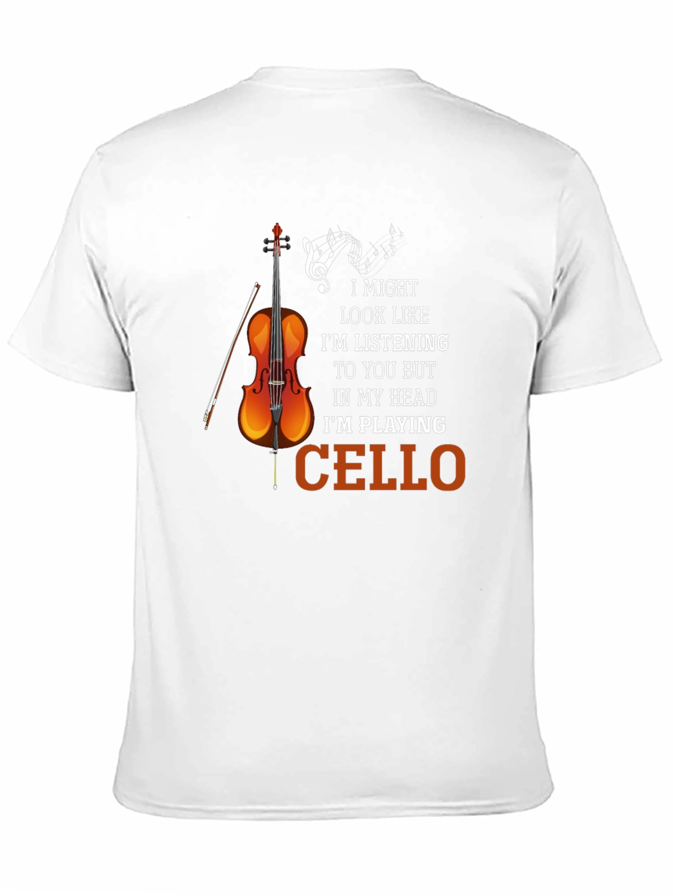 Black Cello Player T-Shirt Funny Musician Tee view 11