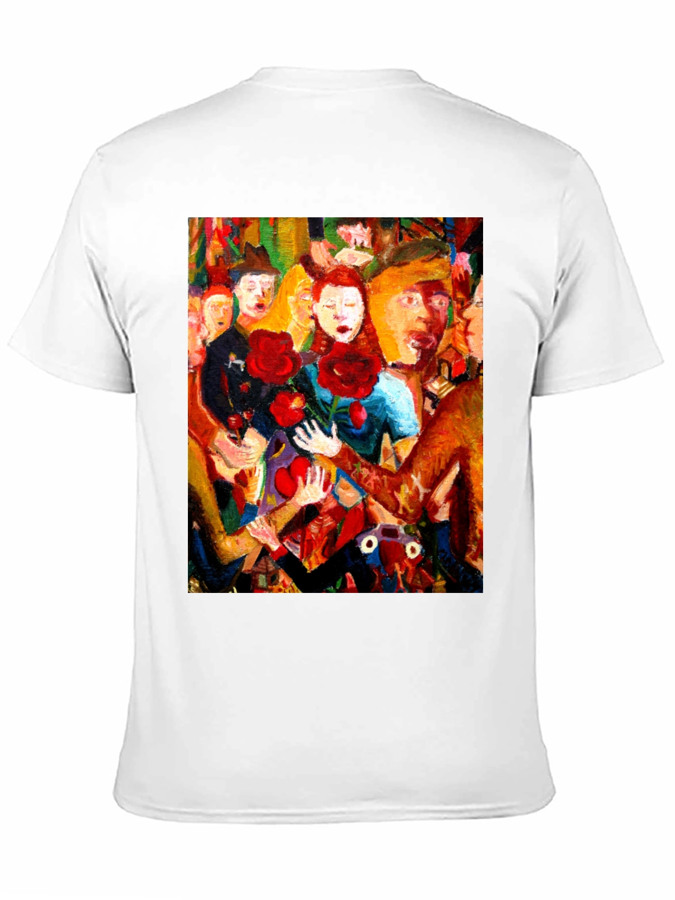 Black Expressionist Painting Graphic Tee view 11
