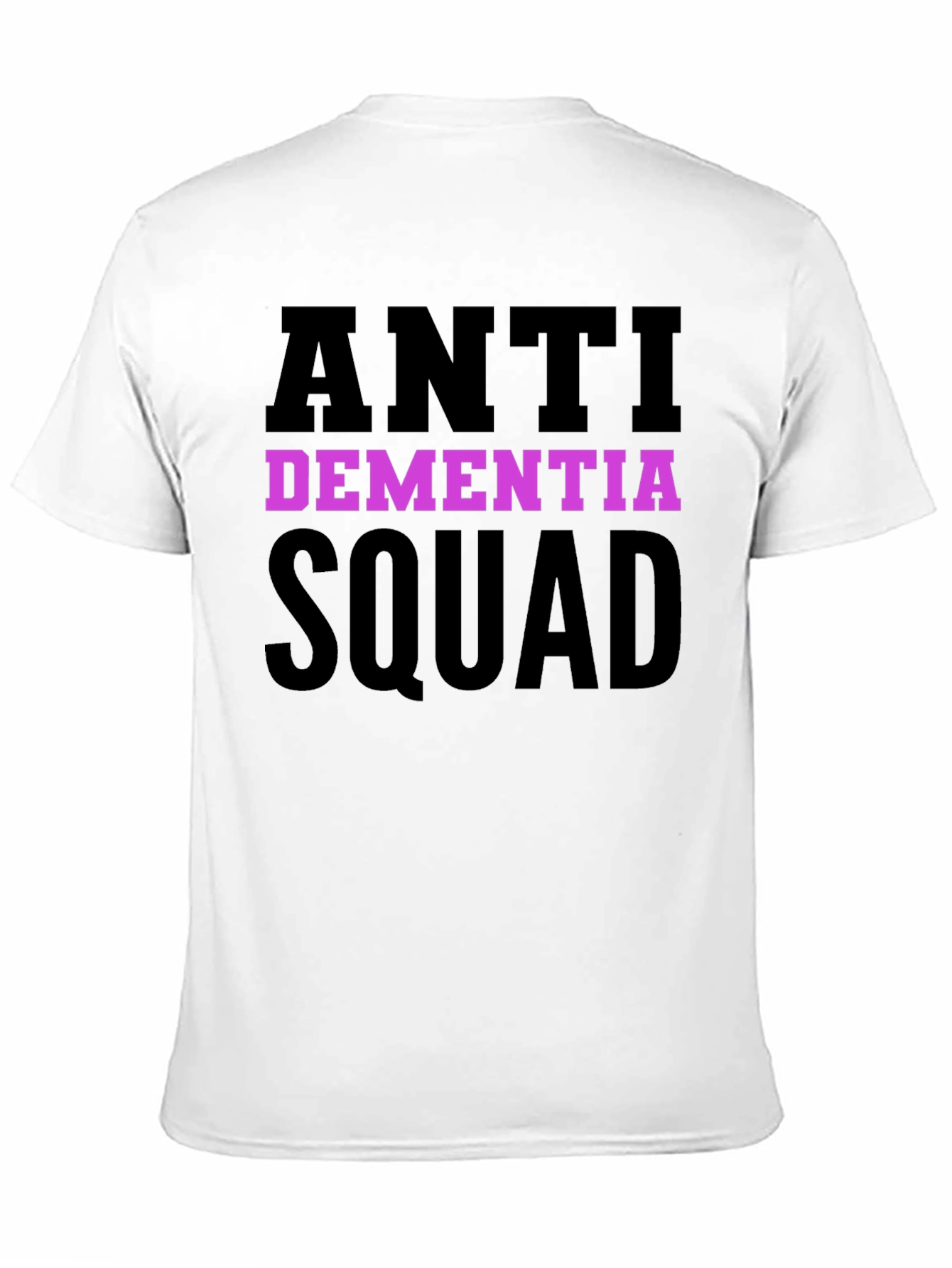 Black Anti Dementia Squad T-Shirt - Black Crew Neck Tee view 11