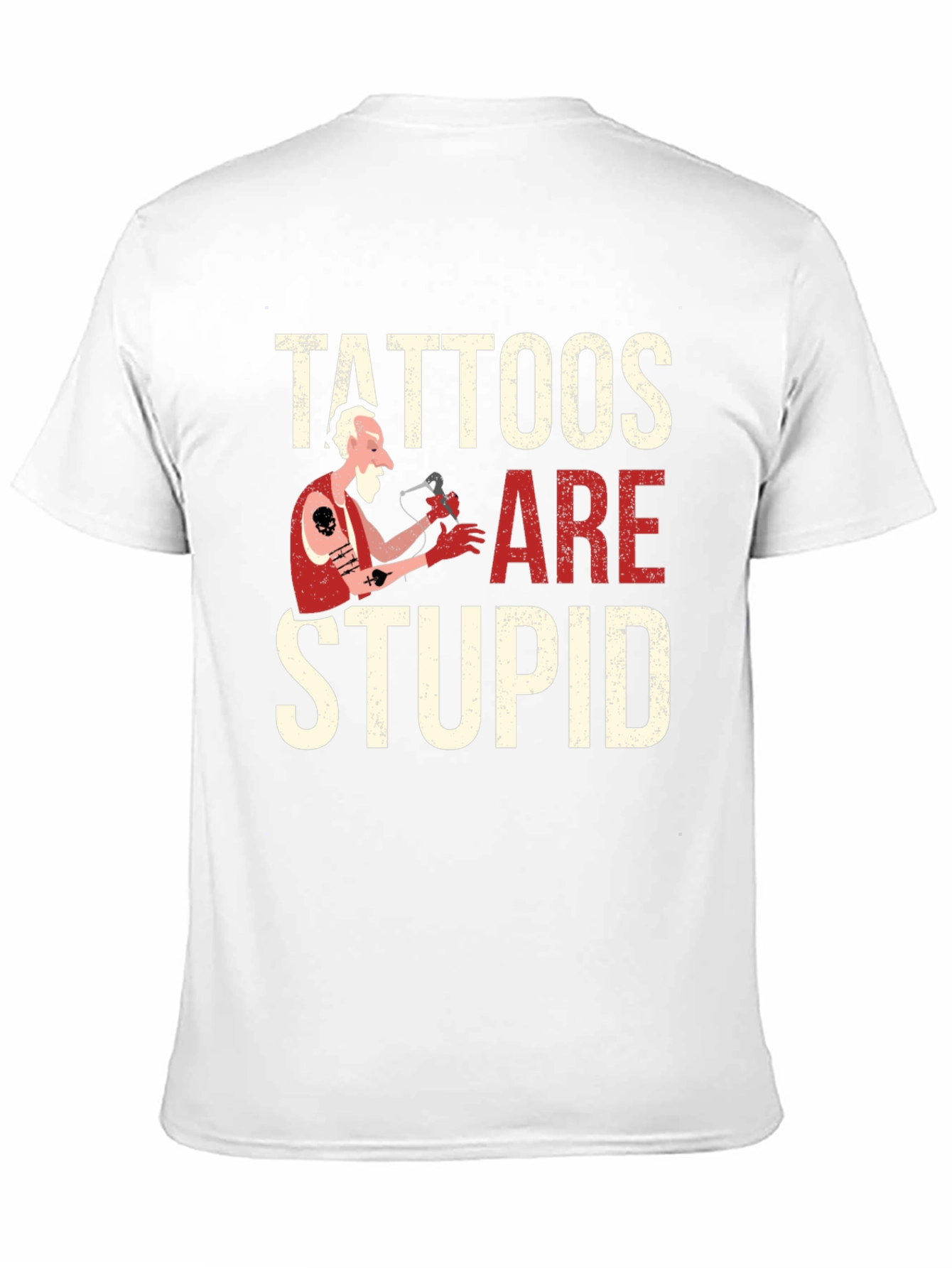 Black Tattoos Are Stupid Graphic Novelty T-Shirt view 11