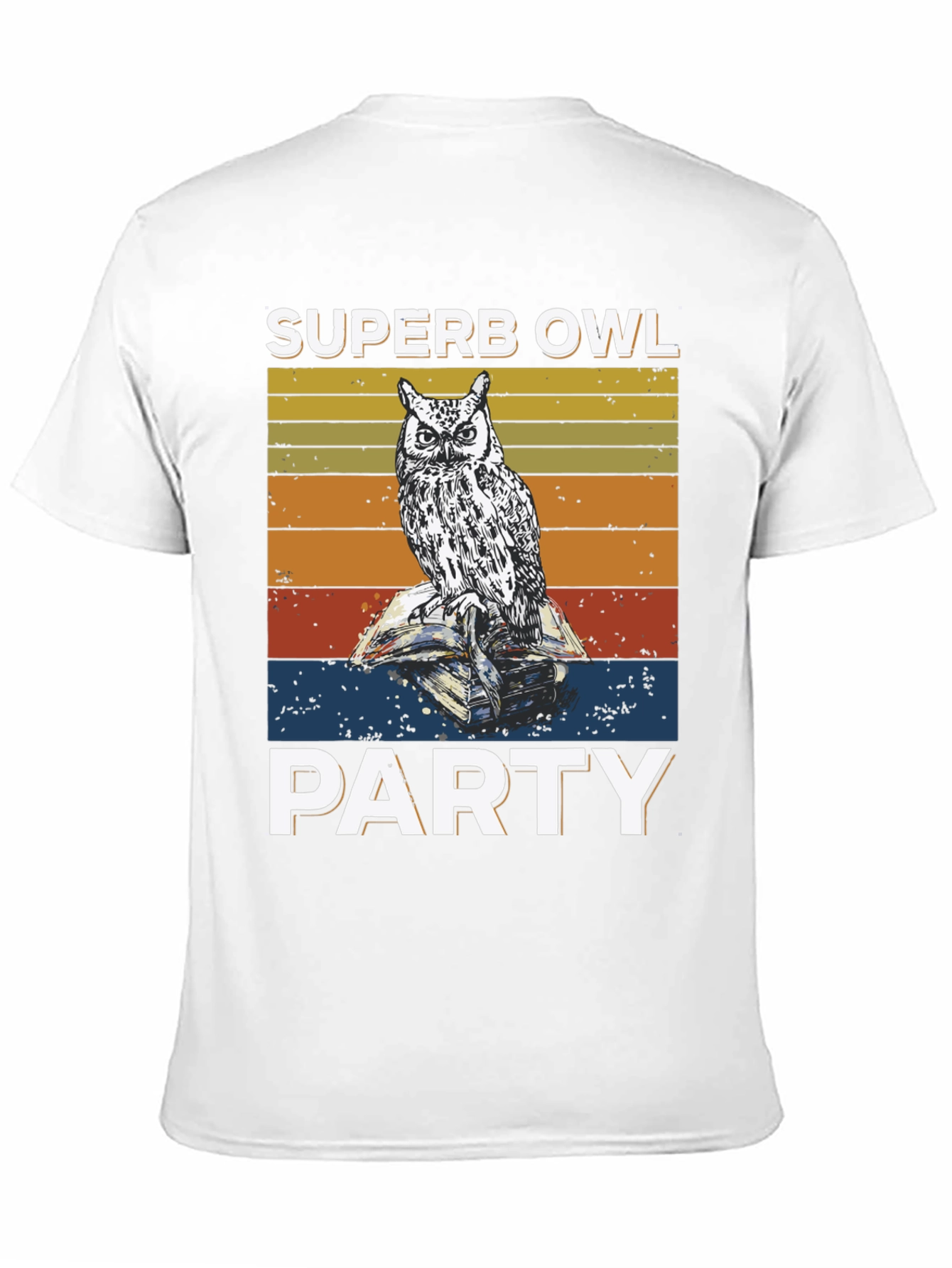 Black Superb Owl Party T-Shirt view 11
