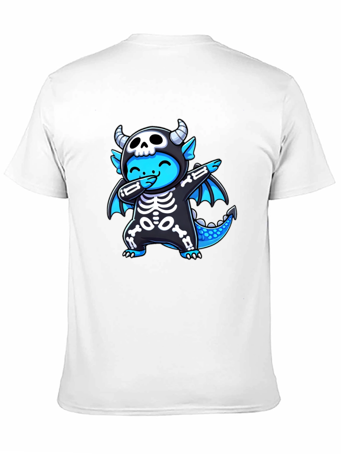 Black Dabbing Dragon Halloween T-Shirt view 11