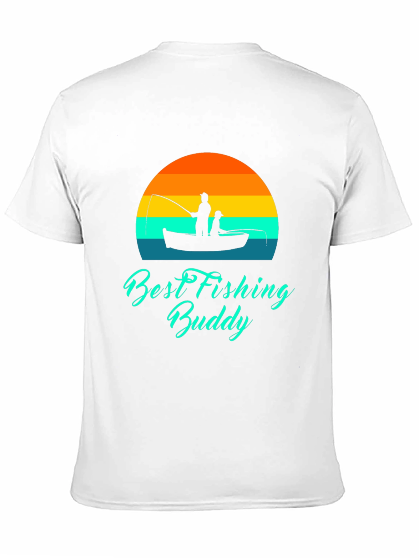 Black Best Fishing Buddy Graphic Tee - Black Cotton T-Shirt view 11