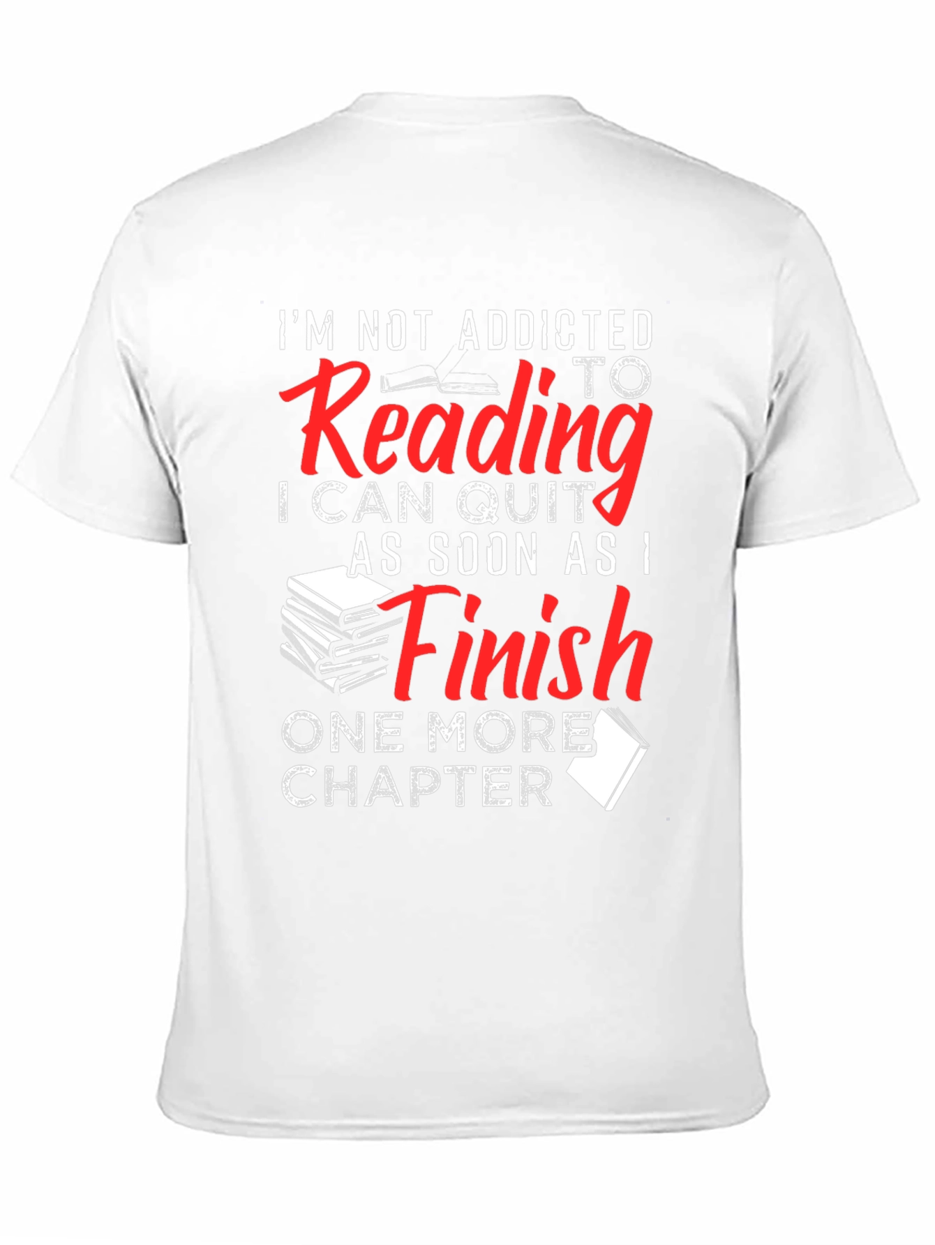 Black Funny Reading Addict T-Shirt: One More Chapter! view 11