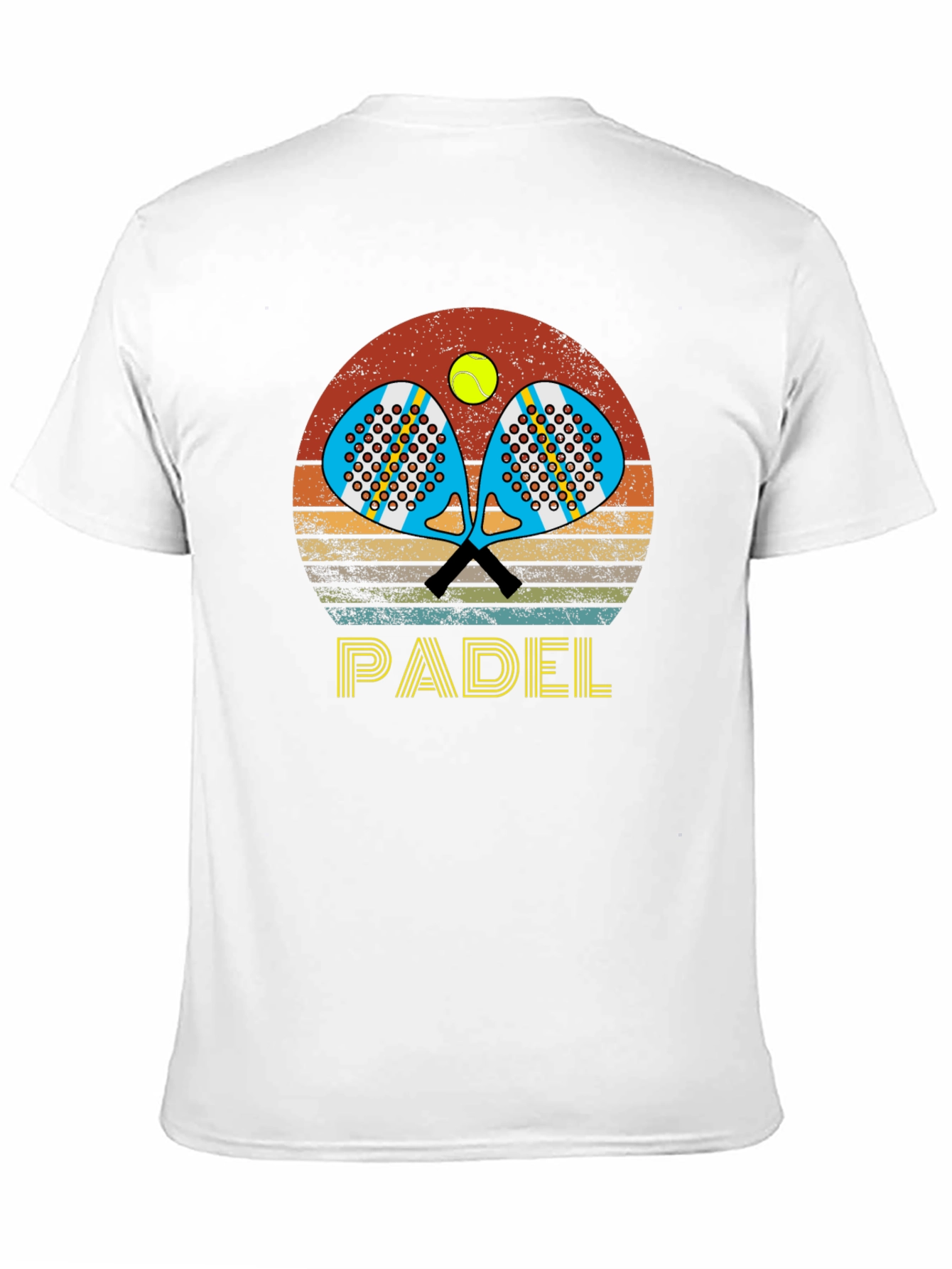 Black Retro Padel T-Shirt: Vintage Sportswear view 11
