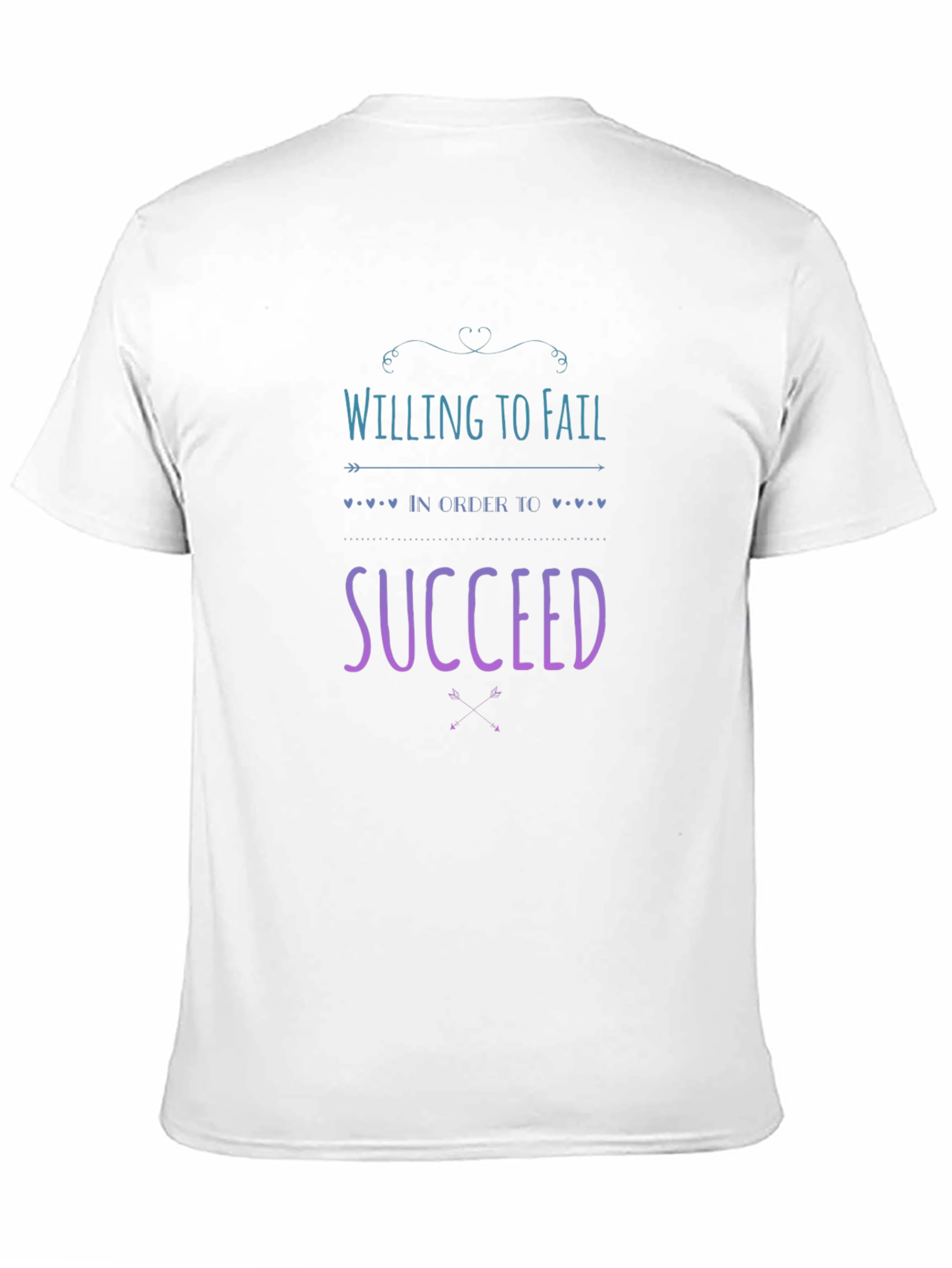 Black Willing to Fail T-Shirt - Success Motivational Tee view 11