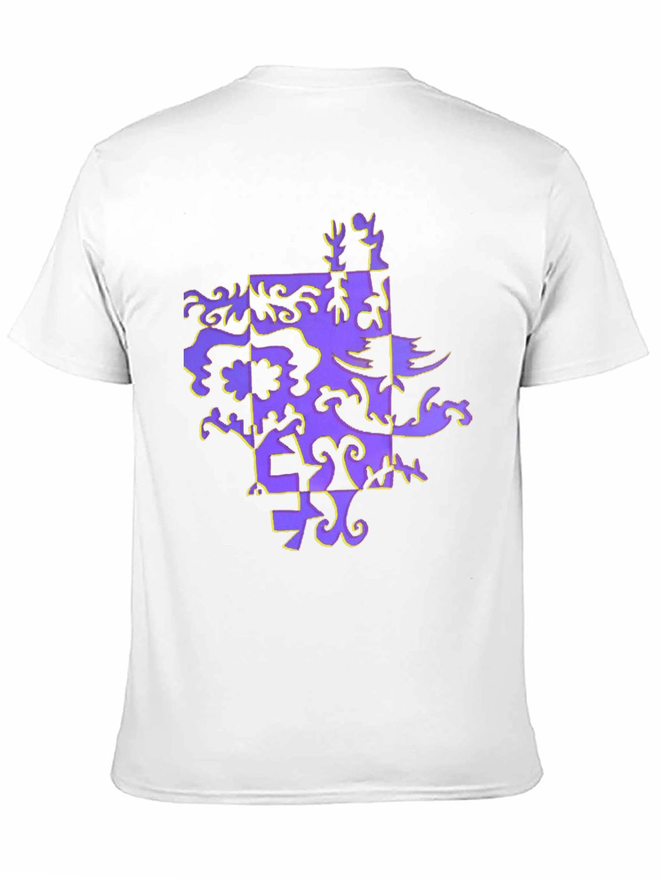 Black Abstract Pattern Black T-Shirt view 11