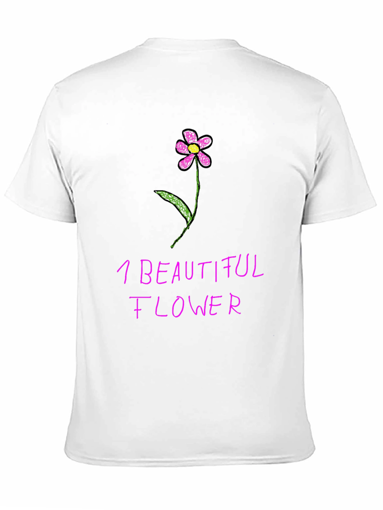 Black One Beautiful Flower Graphic T-Shirt view 11