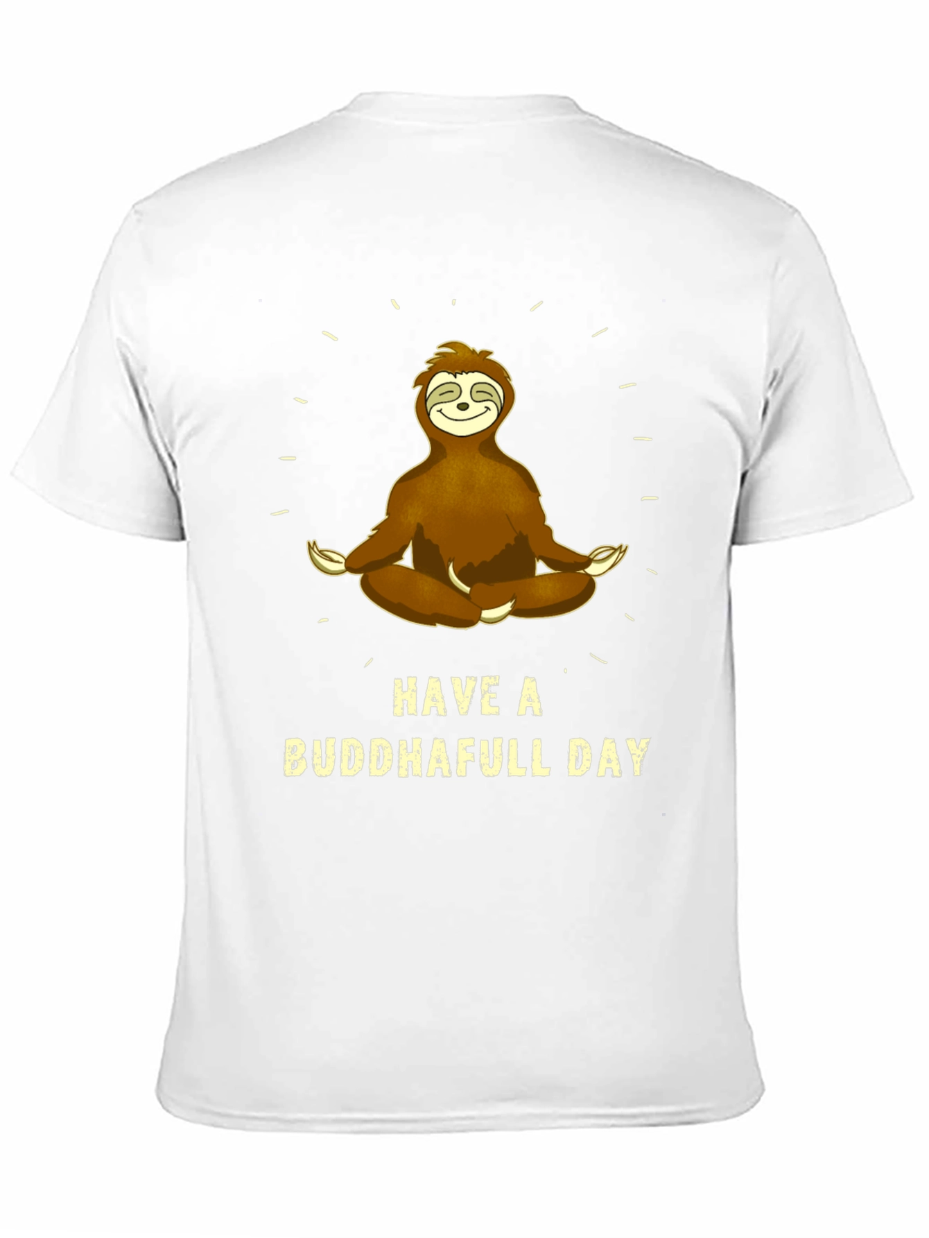 Black Buddha Sloth Graphic T-Shirt view 11