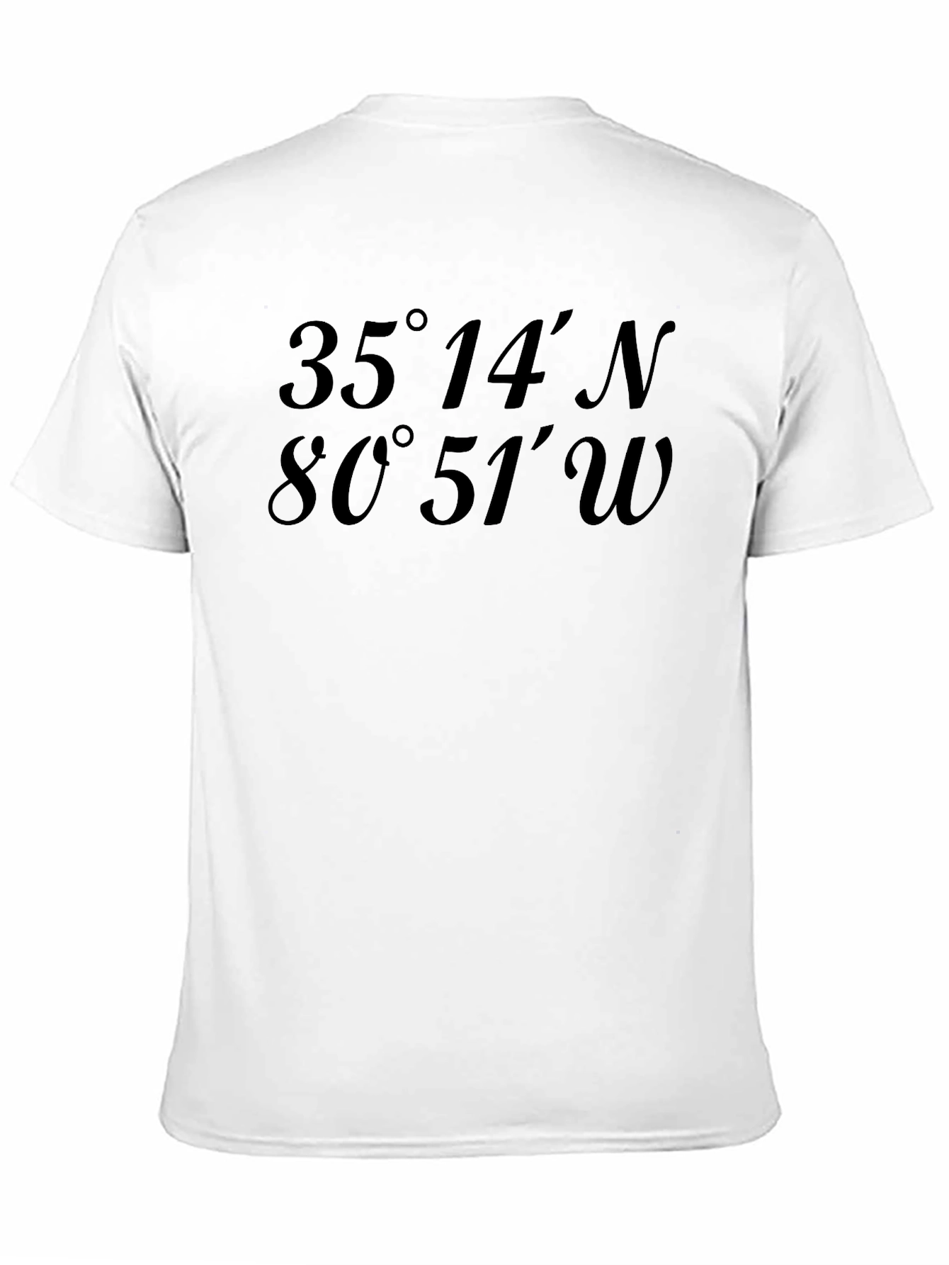 Black Latitude Longitude Coordinates Graphic T-Shirt view 11
