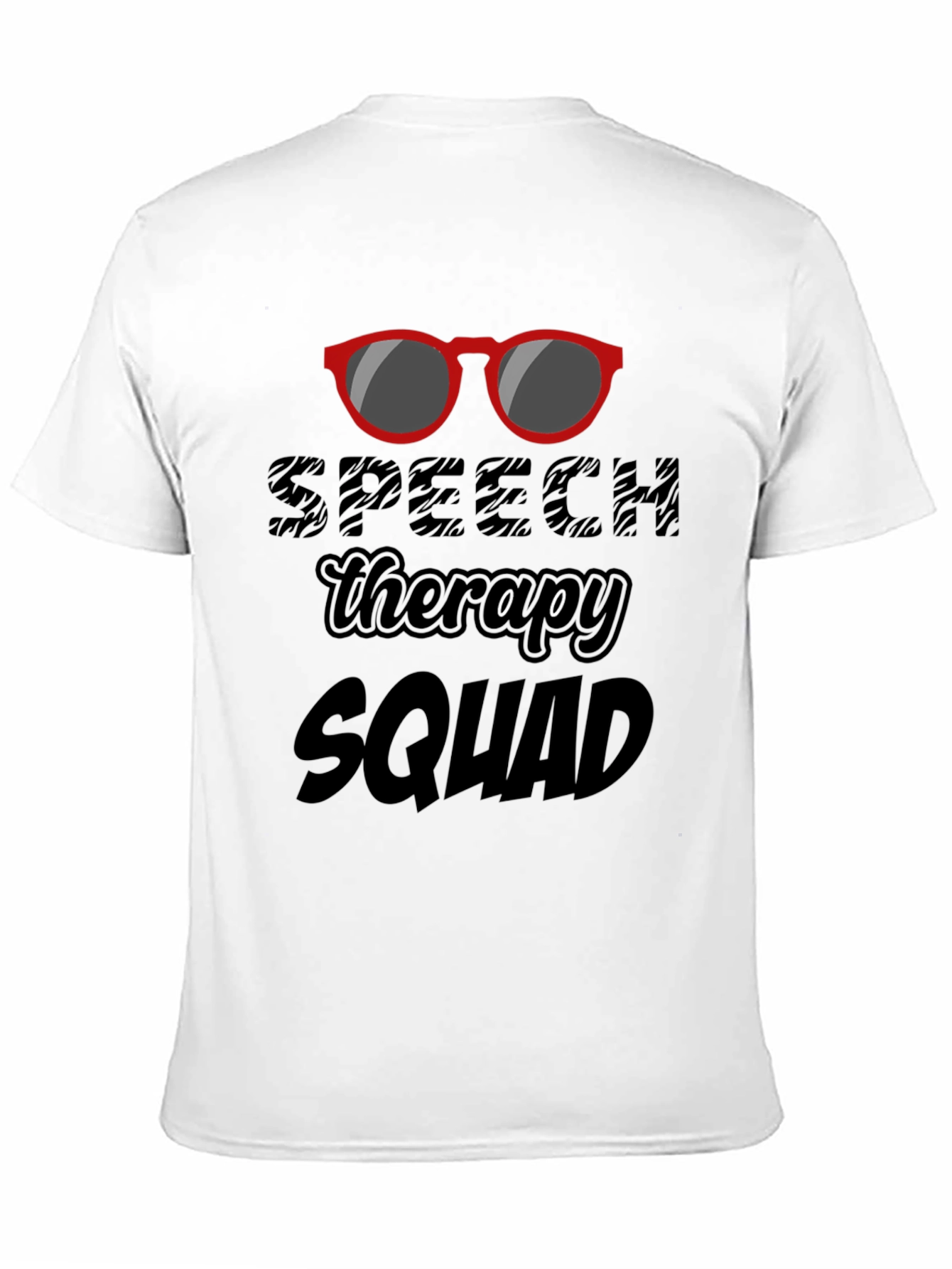 Black Speech Therapy Squad Black T-Shirt view 11