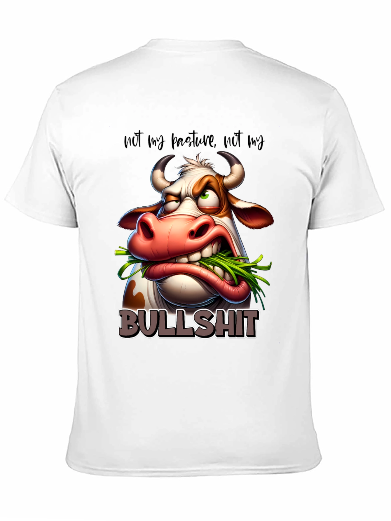 Black Funny Cow Graphic T-Shirt - Not My Pasture view 11