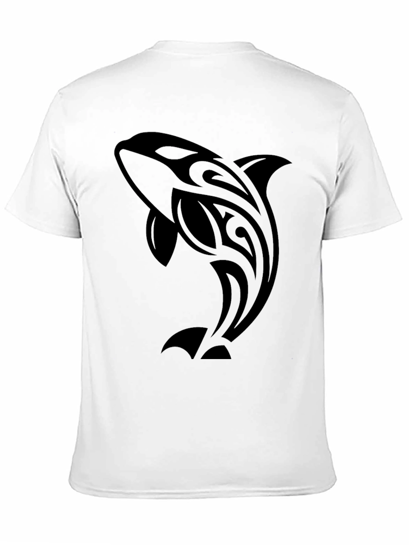 Black Tribal Orca Graphic T-Shirt view 11