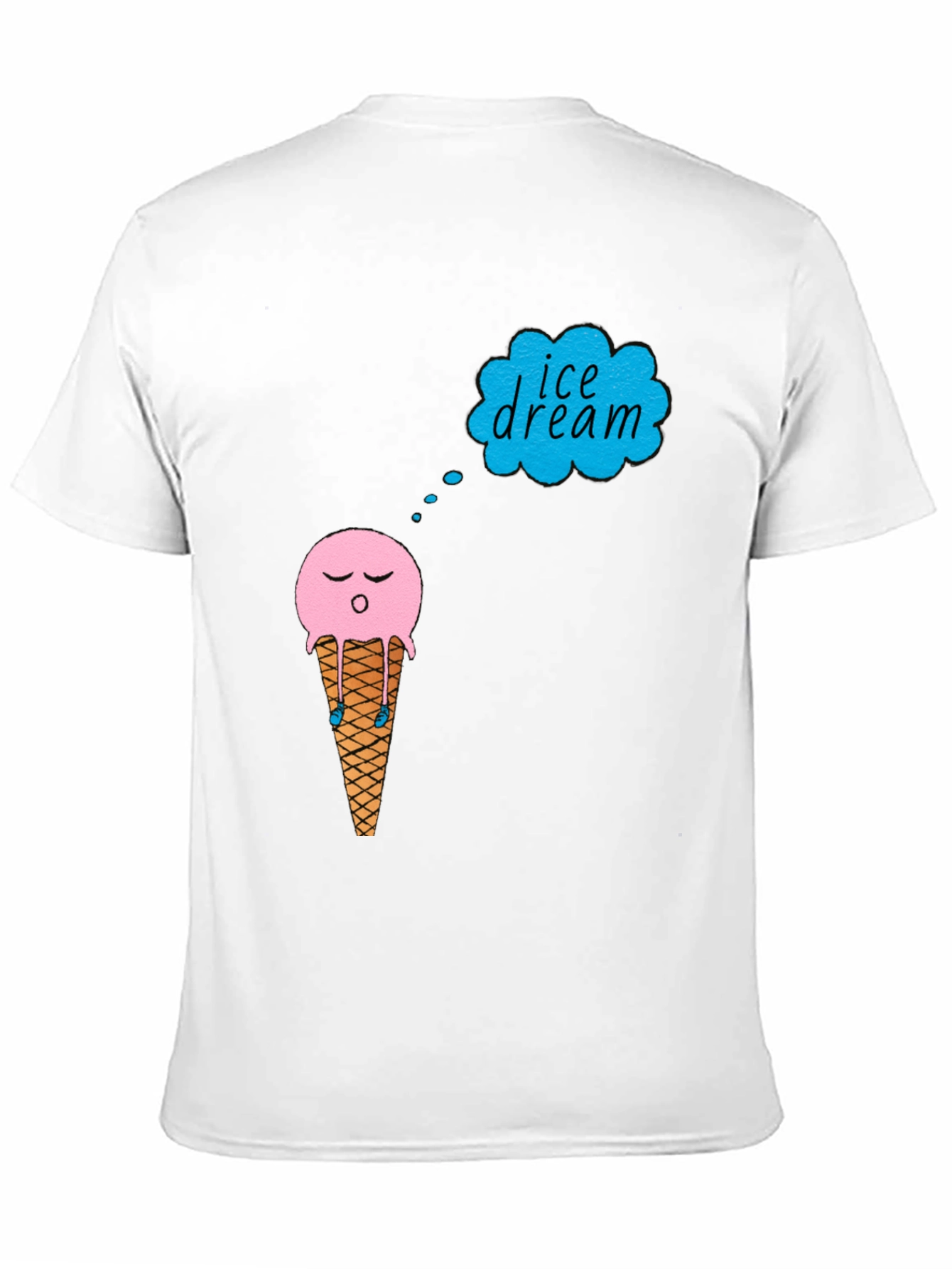 Black Ice Cream Dream T-Shirt - Black Cotton Tee view 11