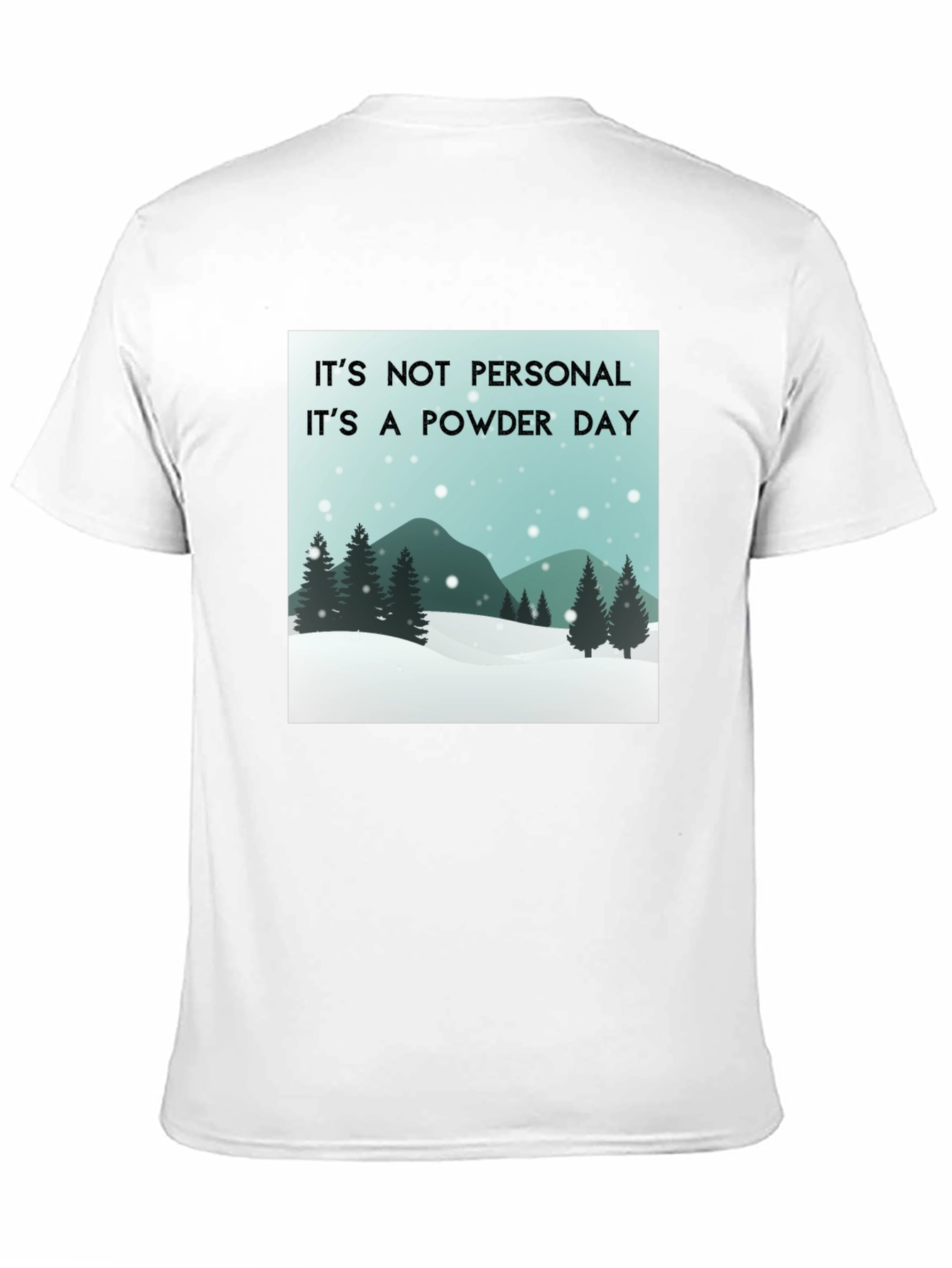 Black Powder Day Graphic Tee - Skiing Snowboarding Shirt view 11